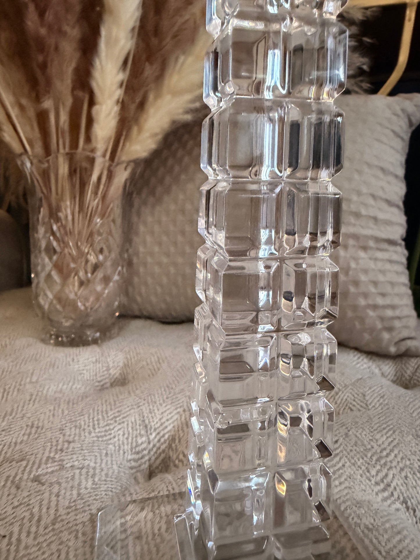 24% Lead Crystal Candle Holder