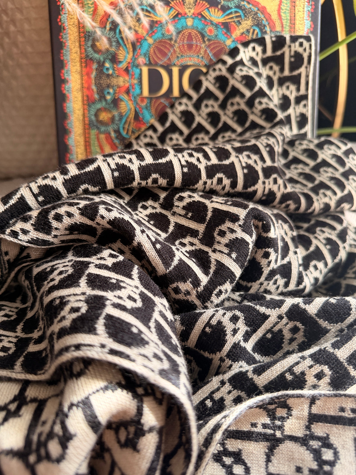 Christian Dior Wool Oblique Scarf