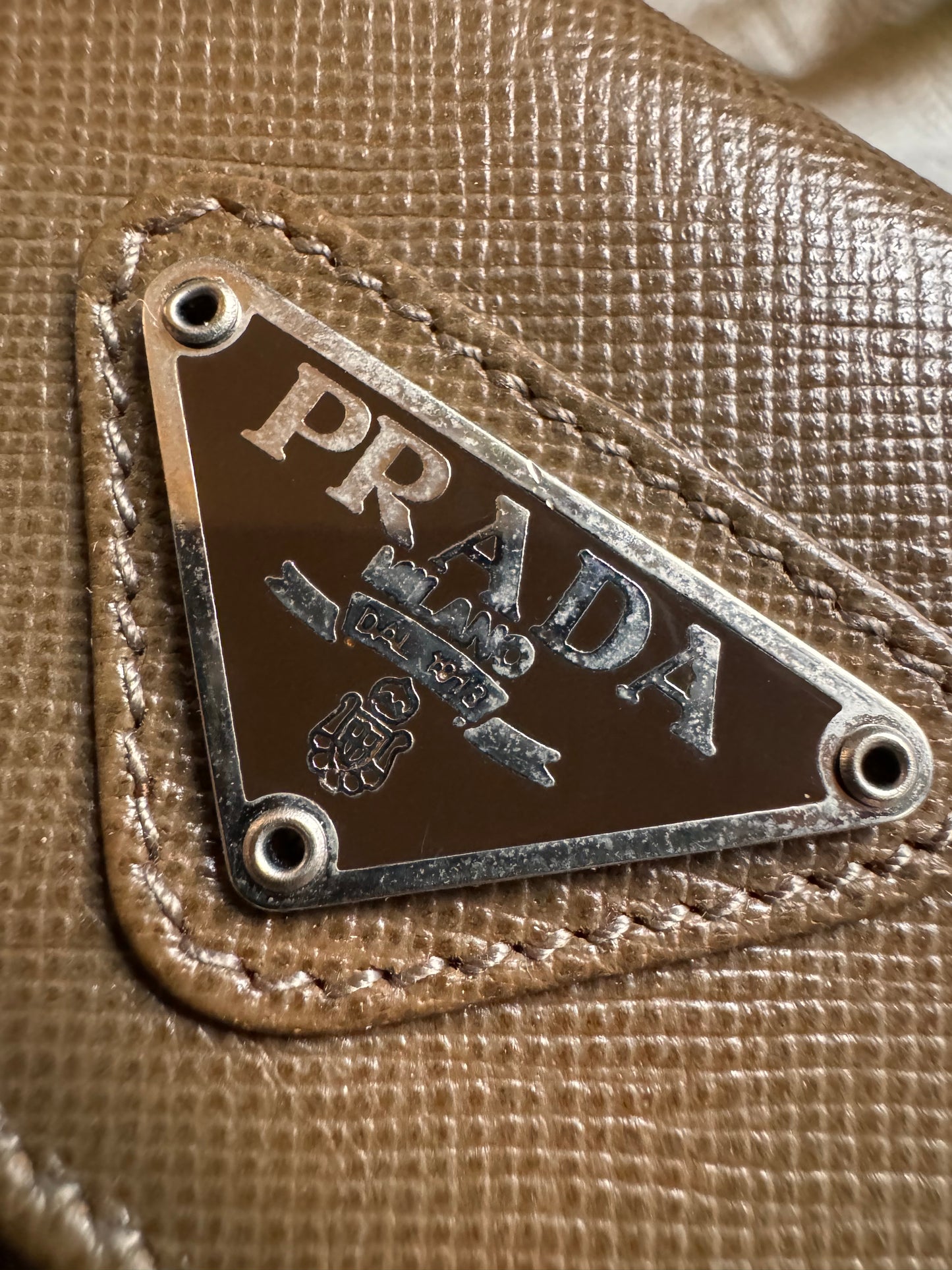 Prada Saffiano 6 Key Holder-Terra