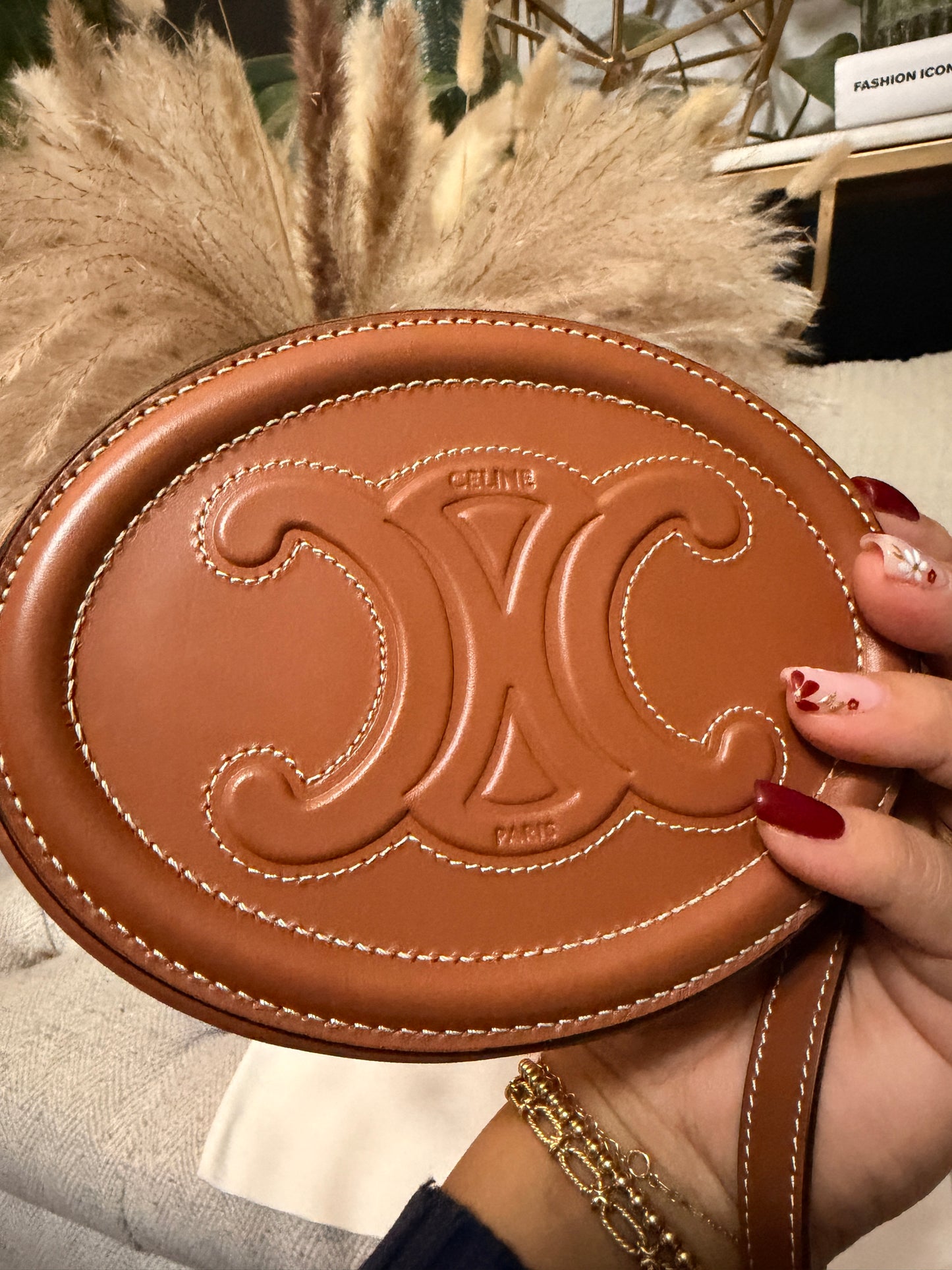 Celine Oval Triomphe Bag in Calfskin