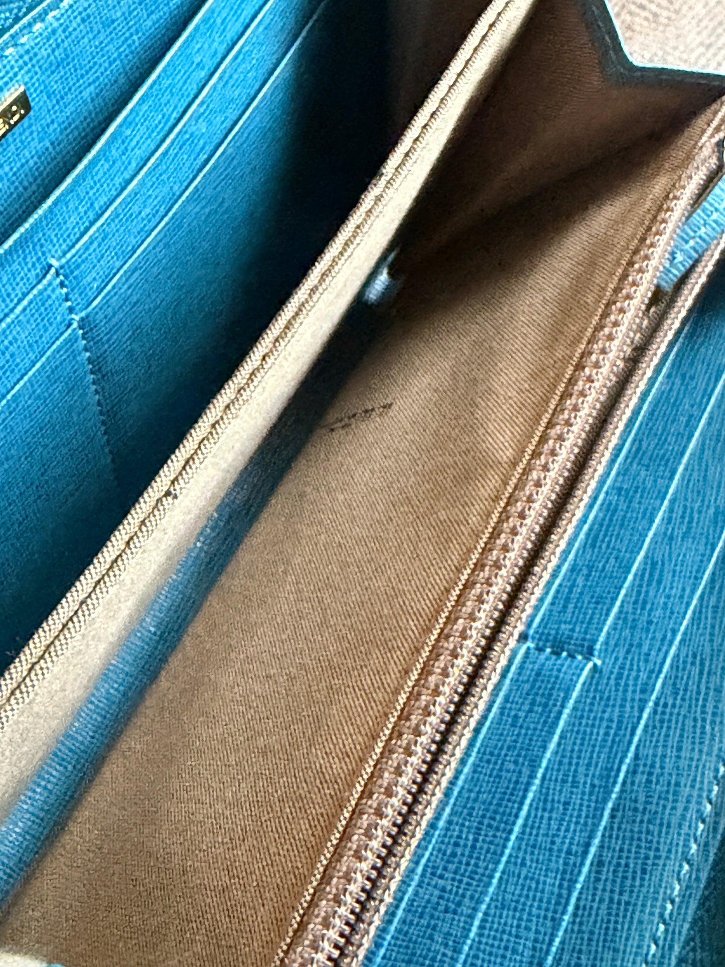Fendi Zucca Turquoise Wallet