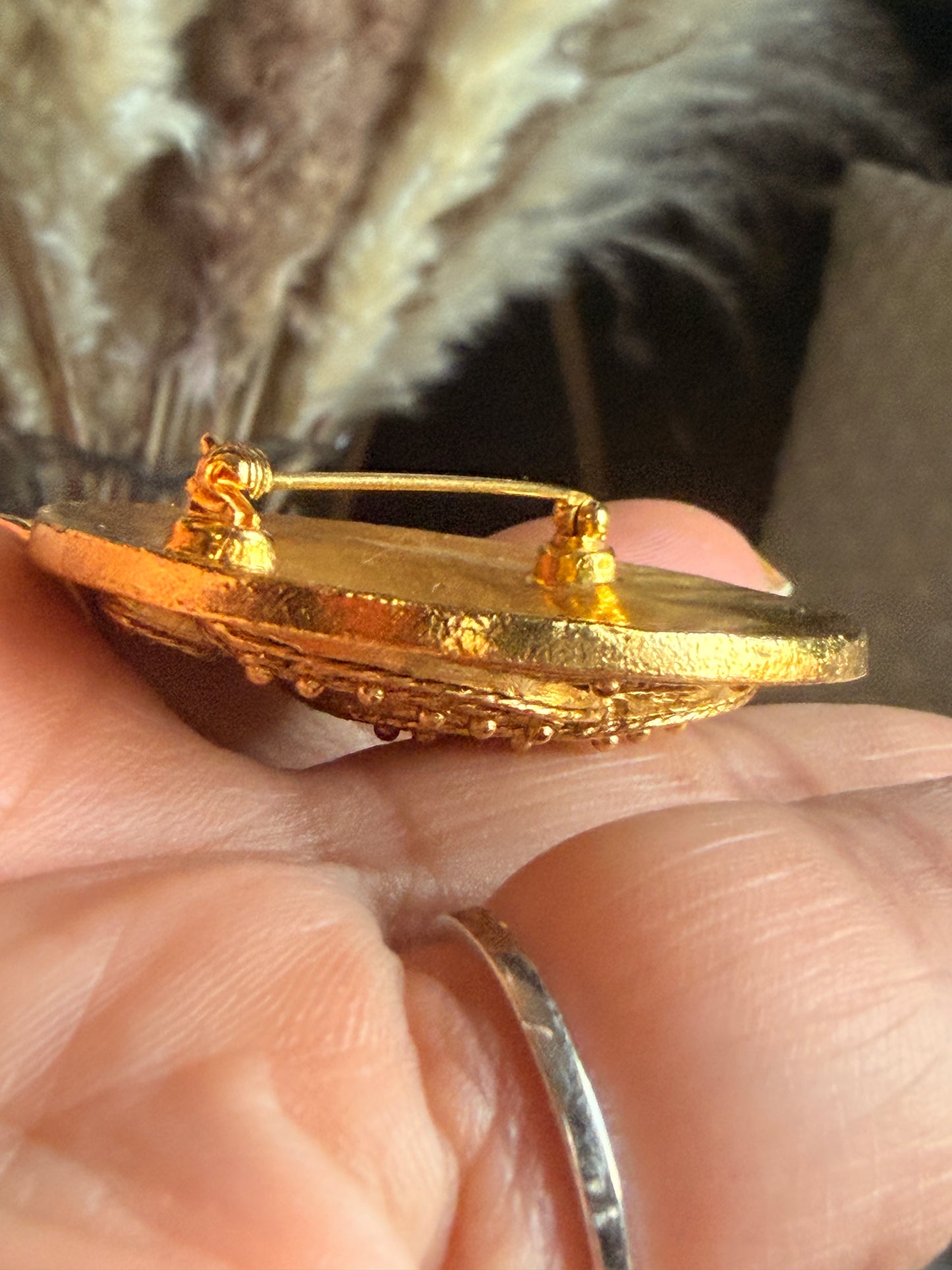 Chanel Vintage 24K Gold Plated Brooch