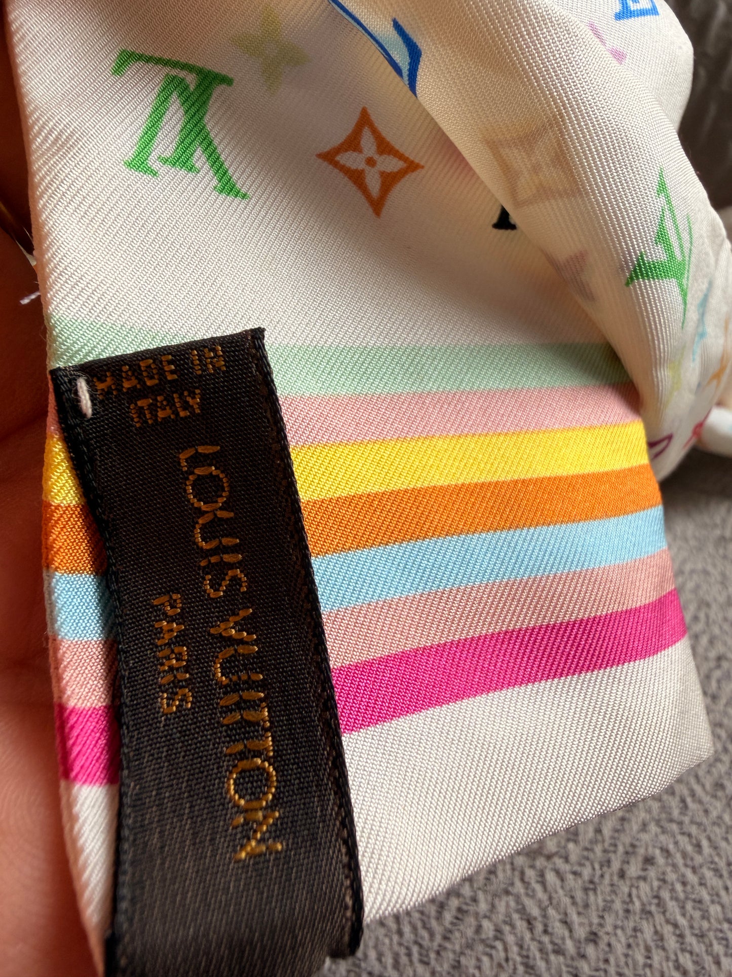 Louis Vuitton HTF Multicolor Bandeau in Blanc