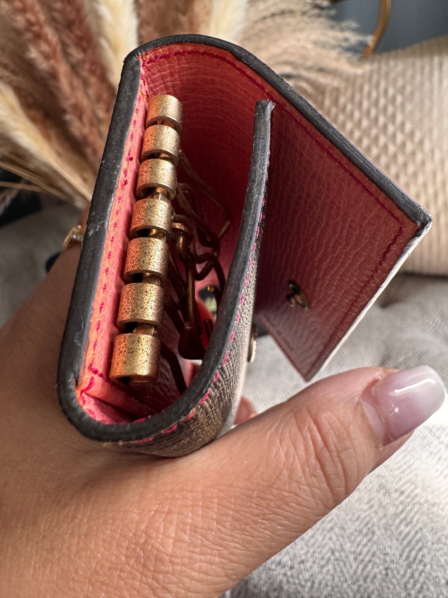 Fendi 6 hook Keycase in Zucca