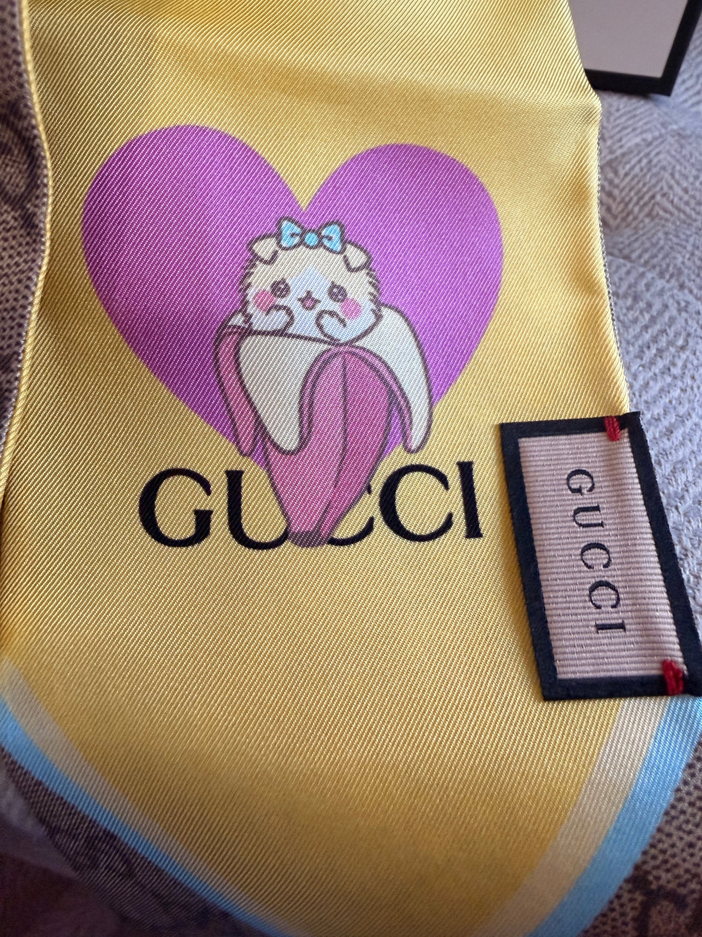 Gucci Bananya Scarf/Twilly Brand New in Box