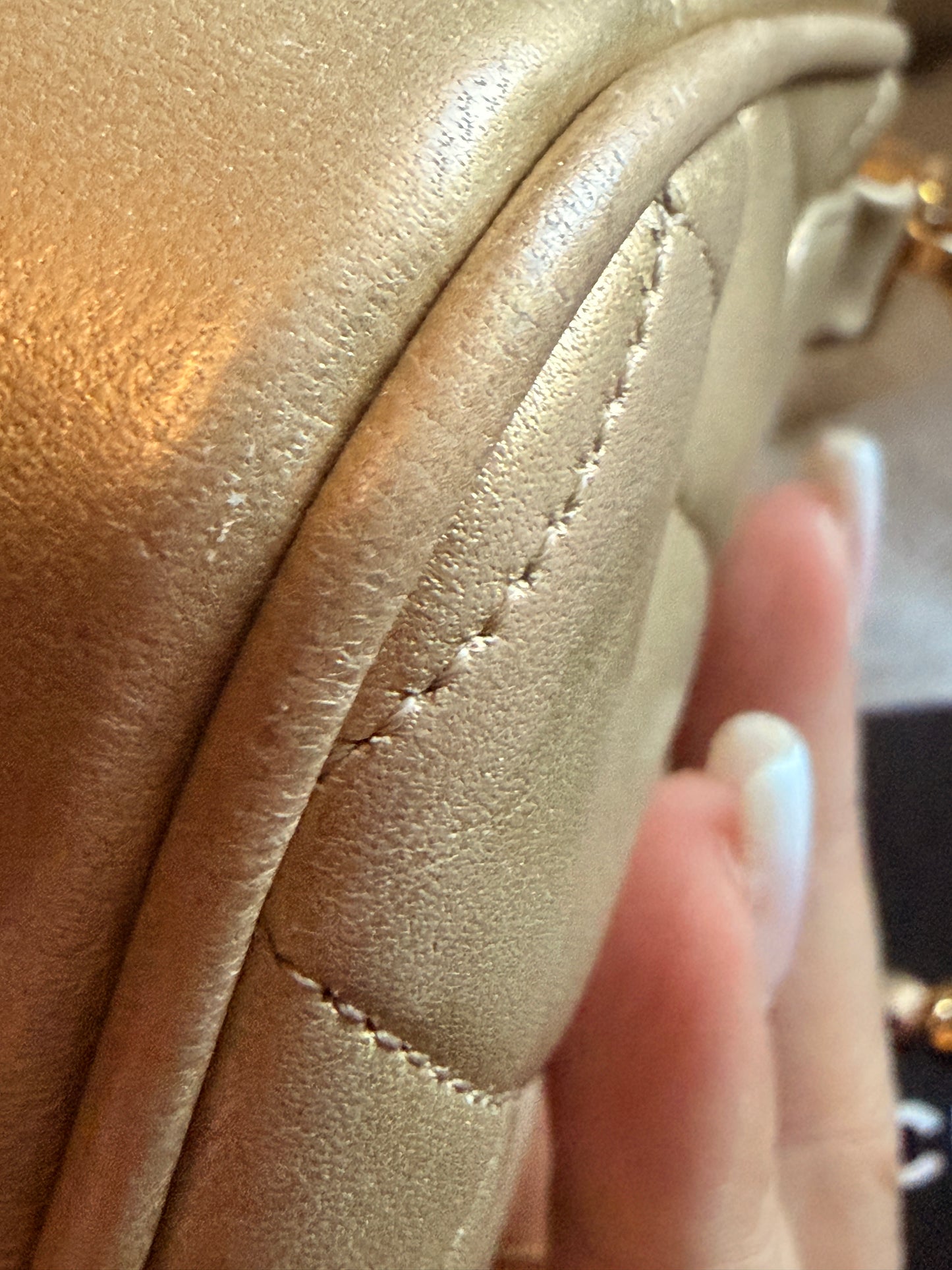 Chanel Metallic Lambskin Quilted Mini Flap in Gold