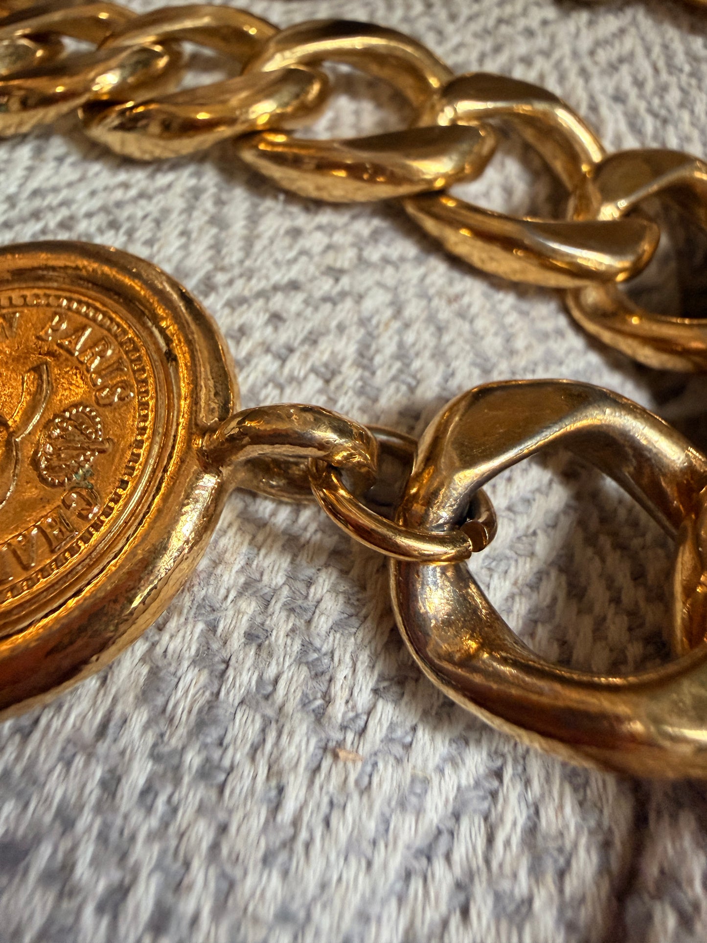 Chanel Vintage 24k Gold Plated Belt