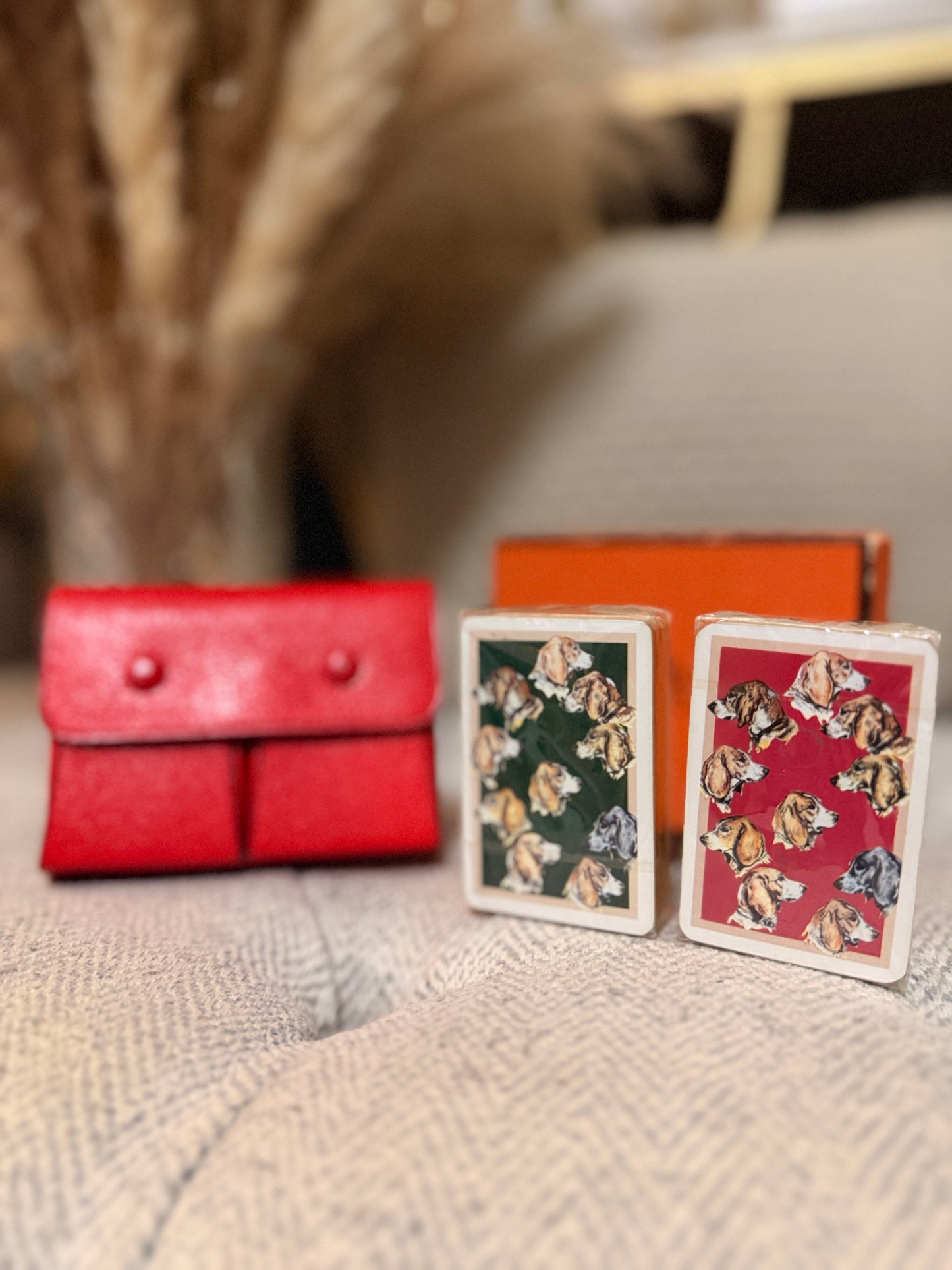 Hermès Vintage Mini Playing cards with Leather Case