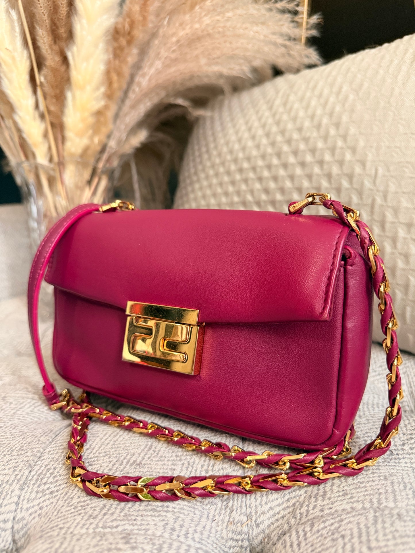 FENDI Shiny Nappa Mini Be Baguette