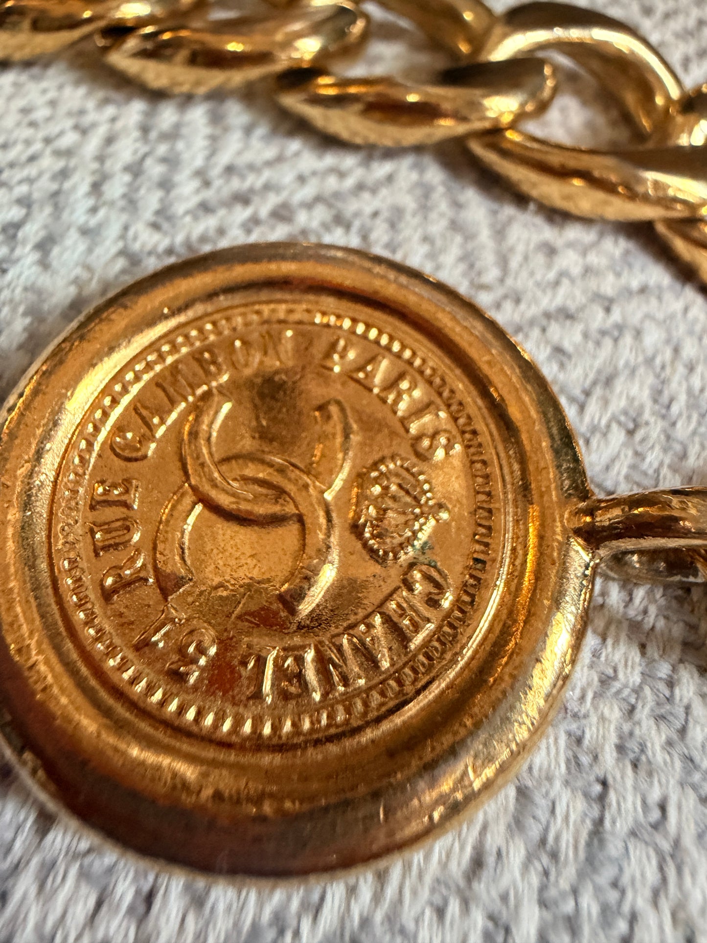 Chanel Vintage 24k Gold Plated Belt