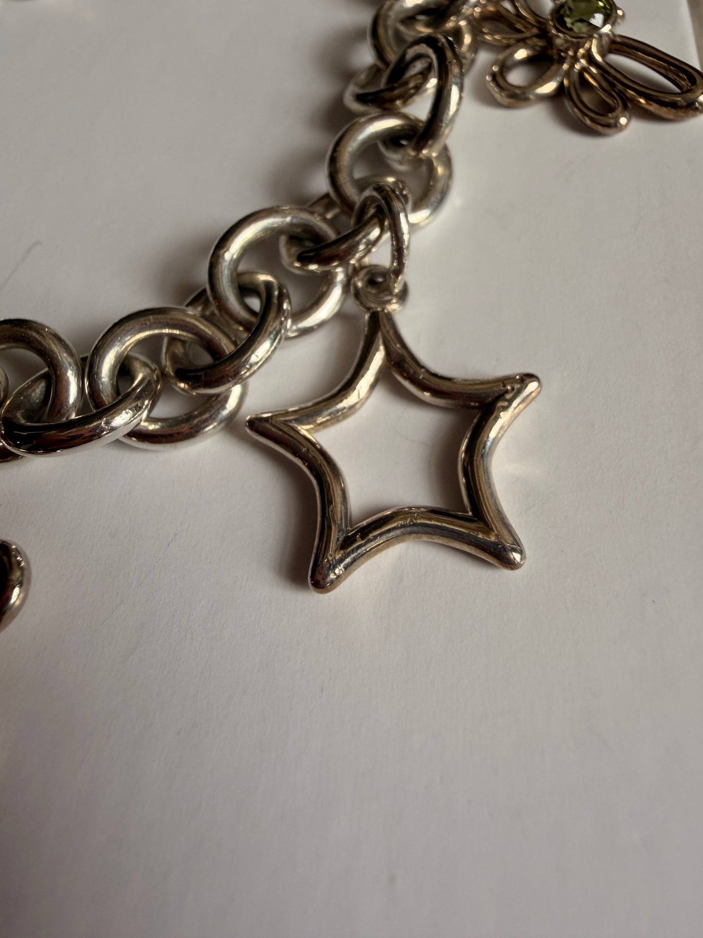 Tiffany & Co RARE Silver 925 Gemstone Nature Flower Moon Butterfly Bracelet
