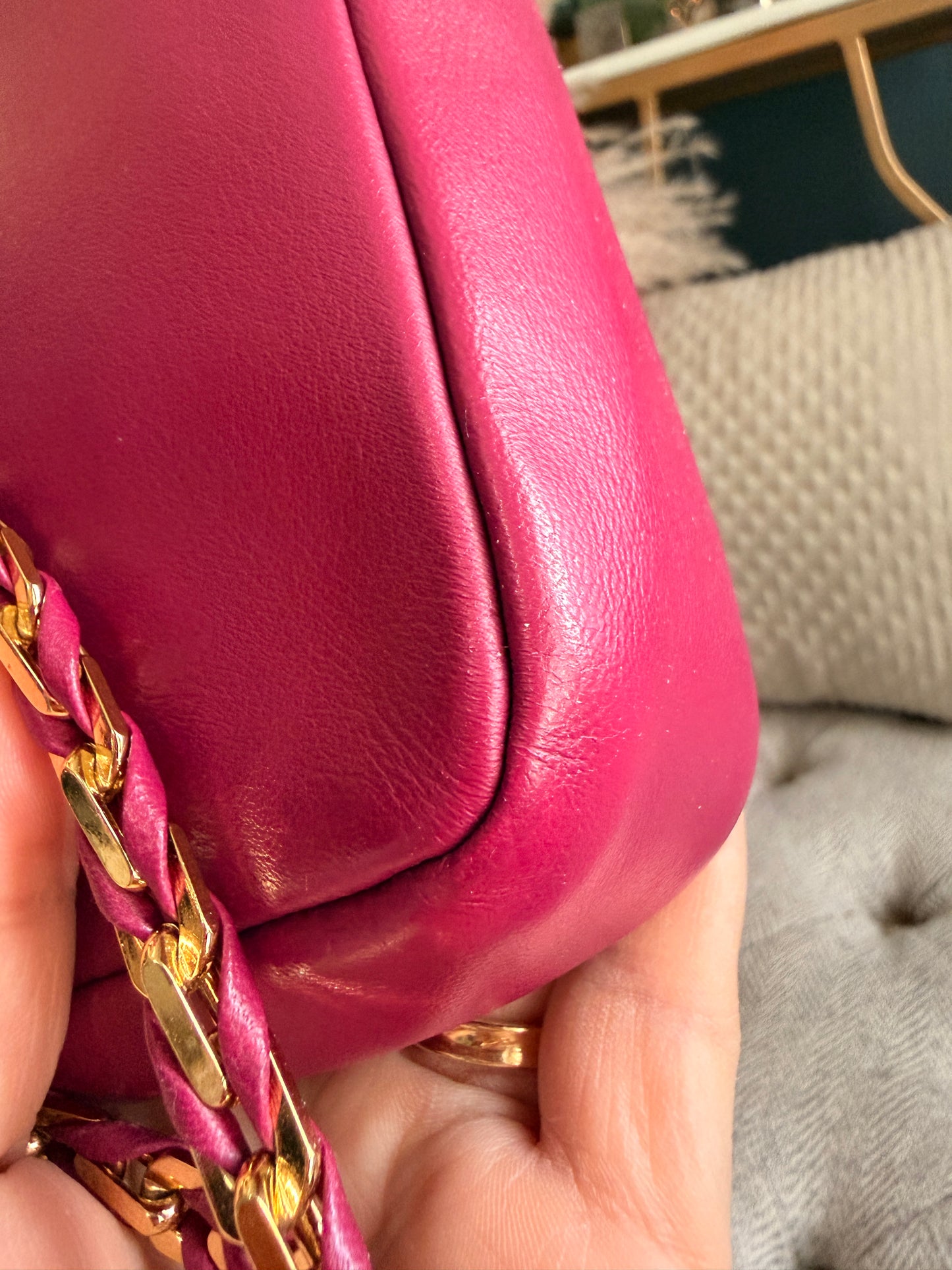 FENDI Shiny Nappa Mini Be Baguette