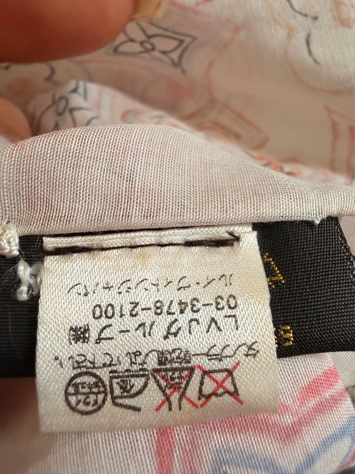 Louis Vuitton Light Pink Monogram Bandeau Scarf