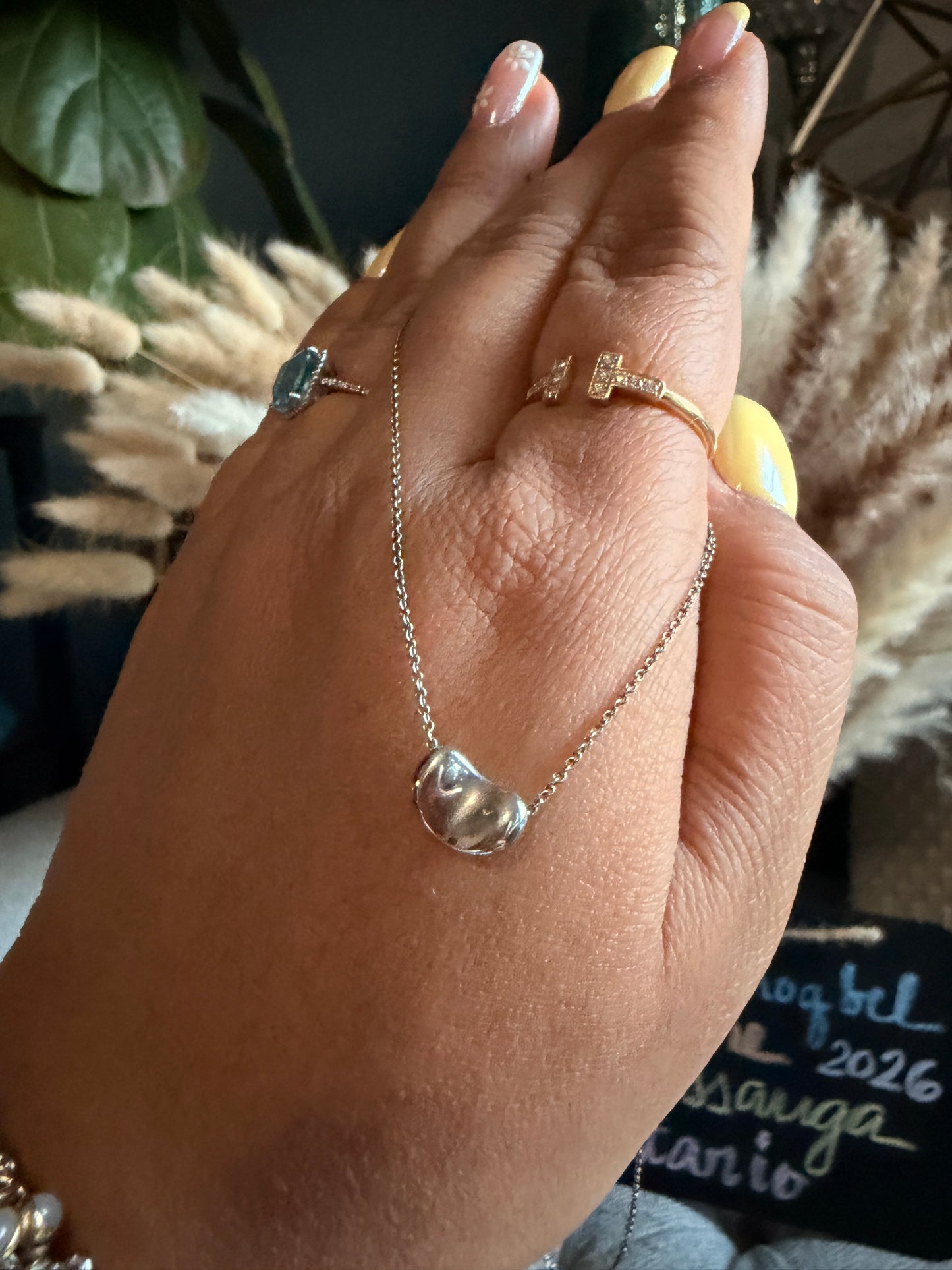 Tiffany & Co. 9mm Sterling Silver Bean Necklace