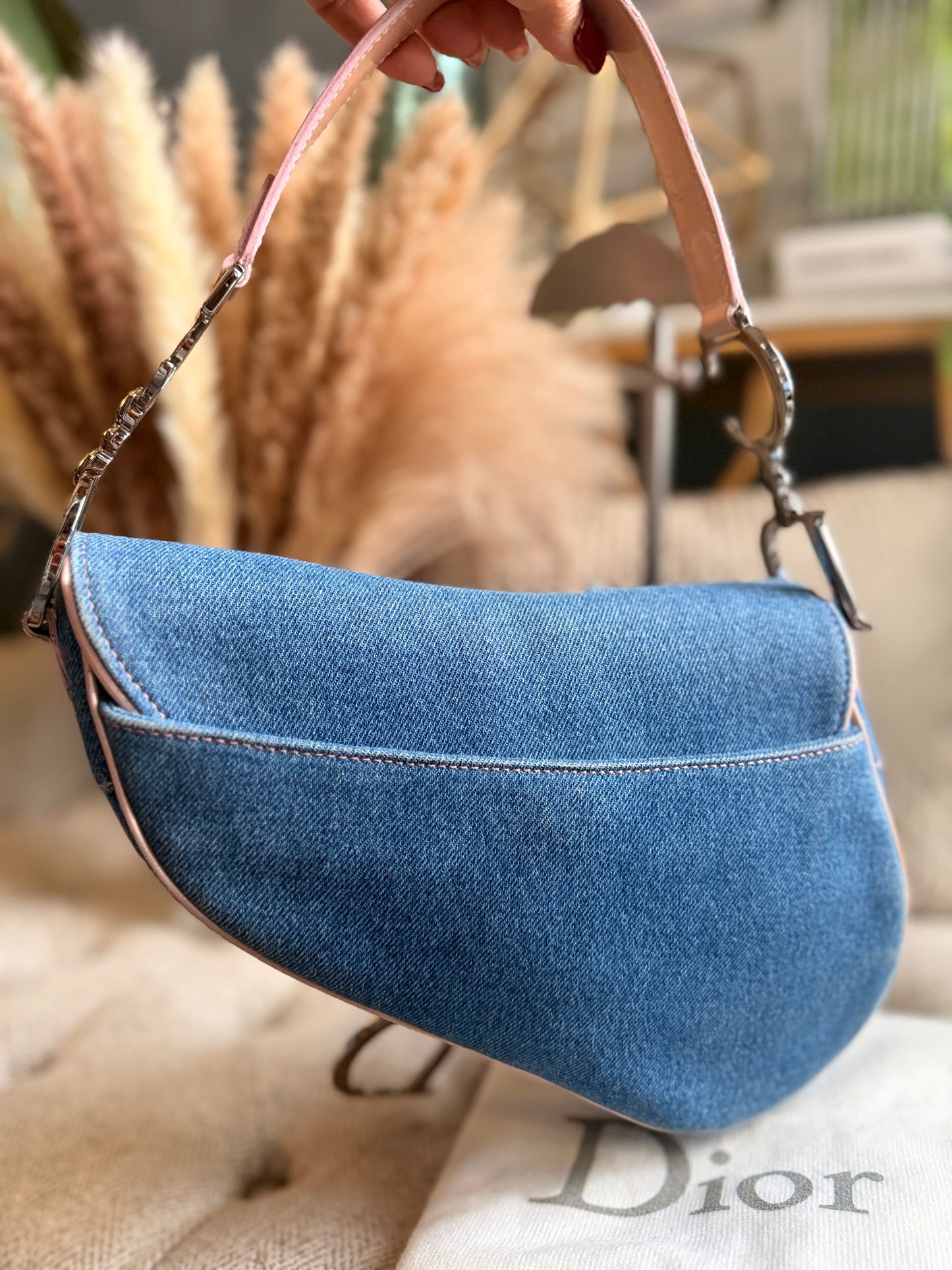 DIOR Vintage Denim Saddle in Medium