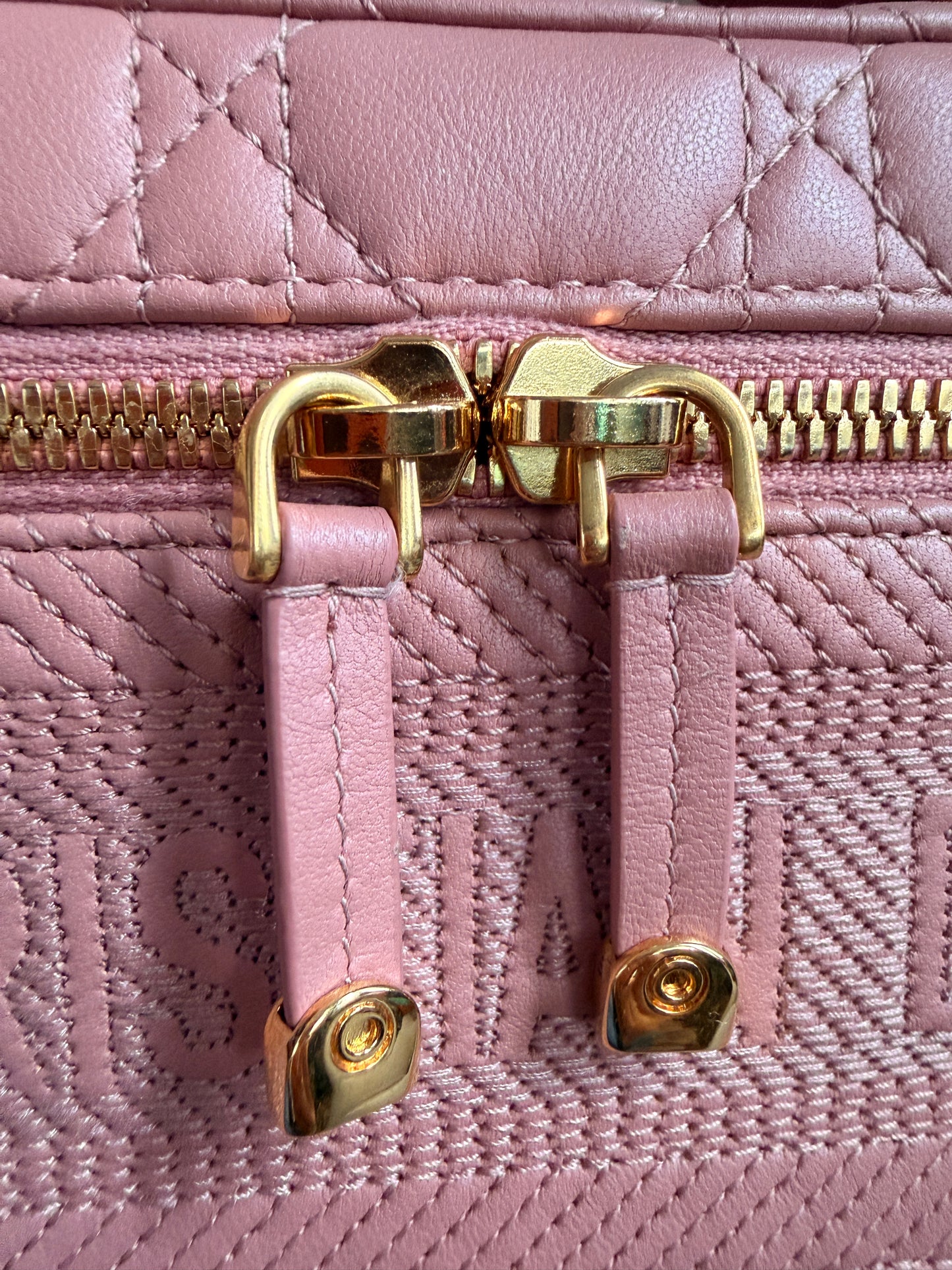 Christian Dior Lambskin Cannage Small Vanity Case