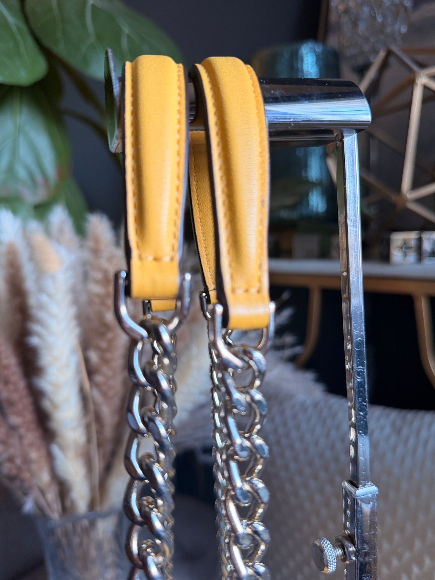 Kate Spade Quilted Chain-Handle Shoulder Bag in Mustard Yellow