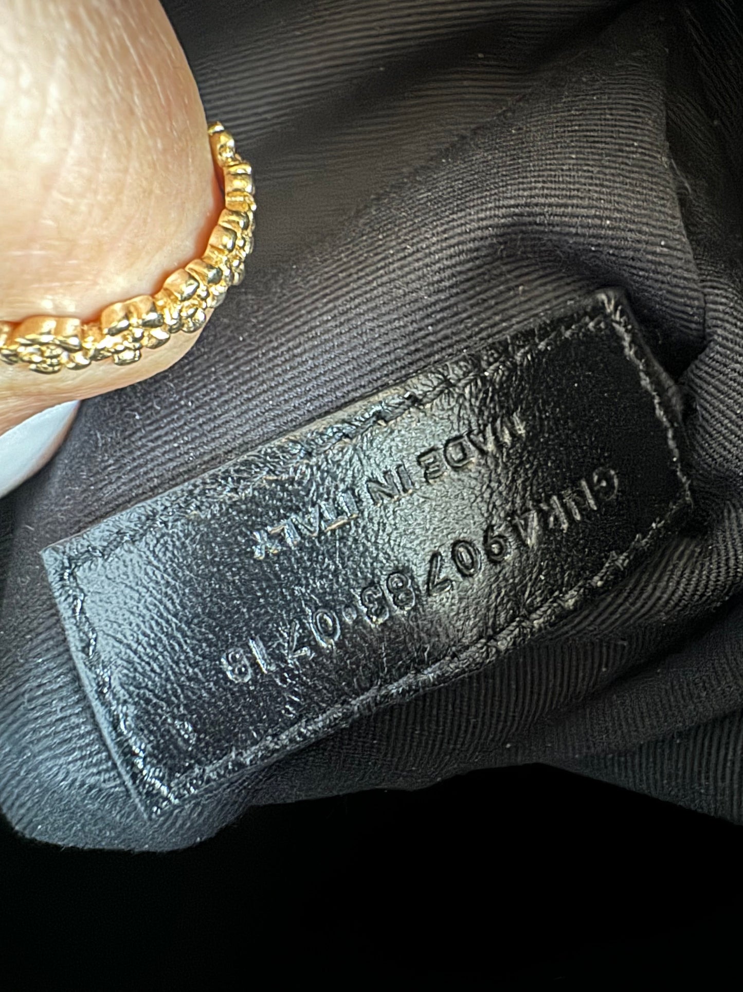 YSL Saint Laurent Black Eel Sac De Jour Bag