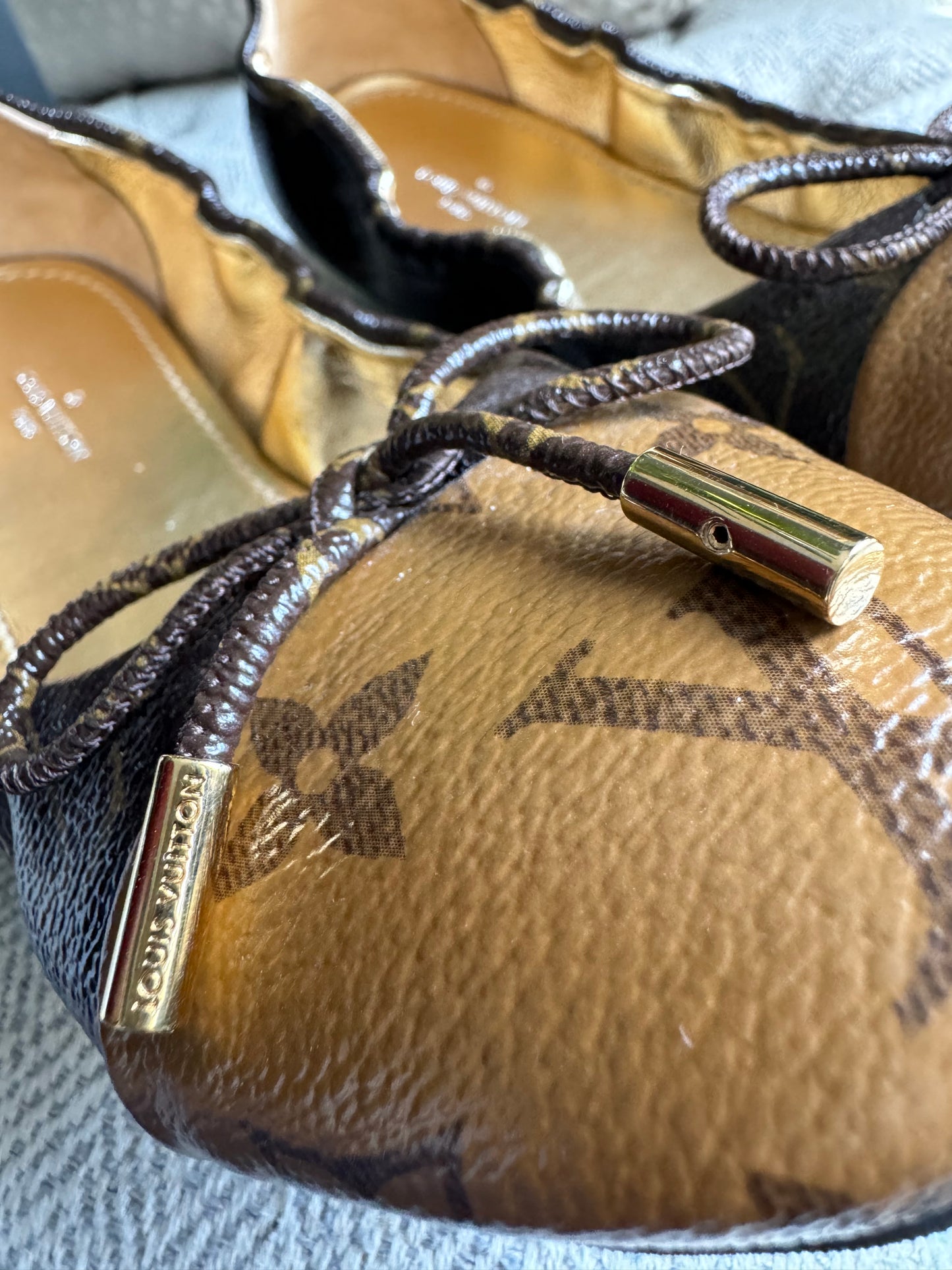 Louis Vuitton Monogram Reverse Ballerinas