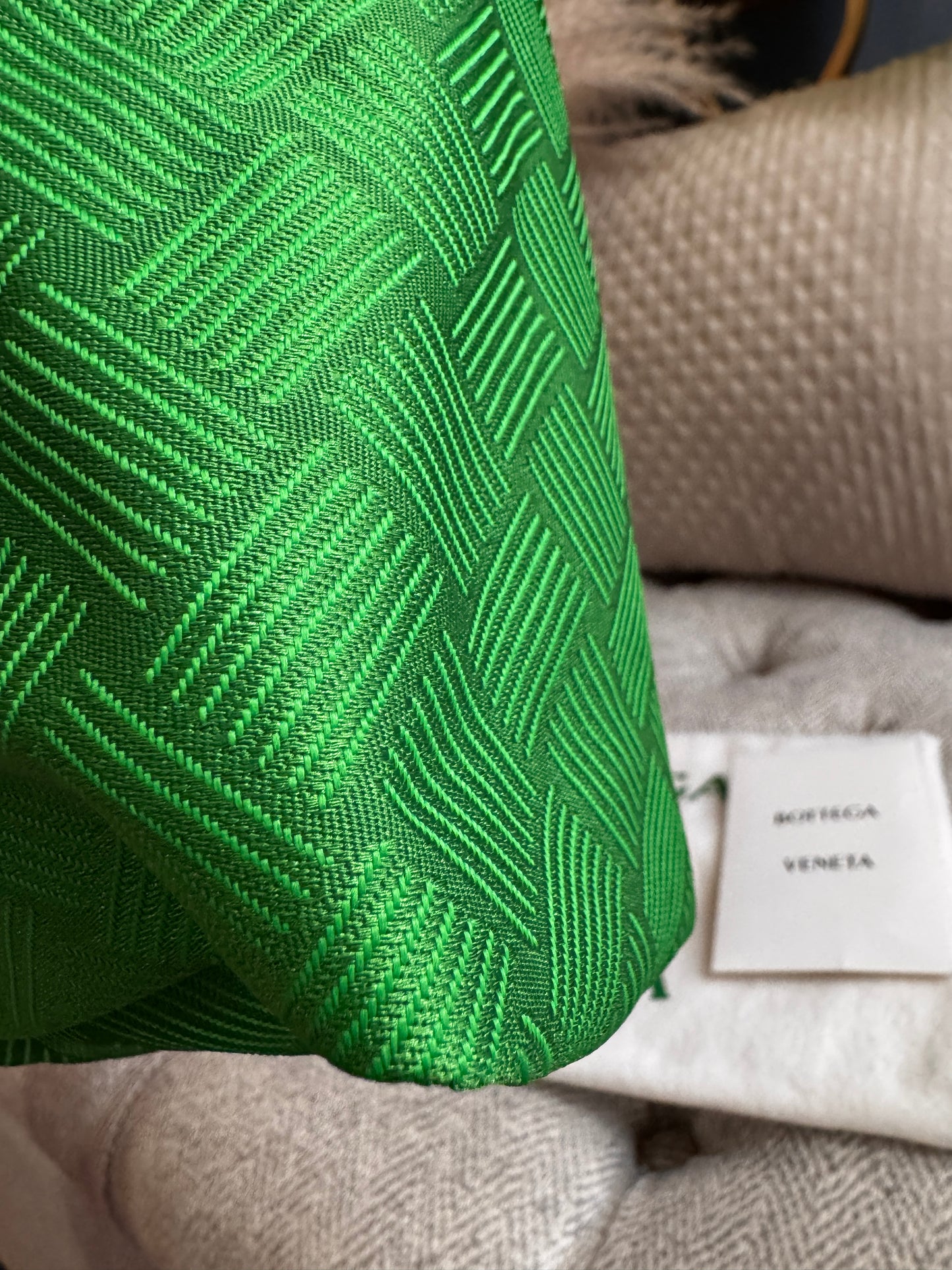 Bottega Veneta Intrecciato Jaquard Twill Pouch