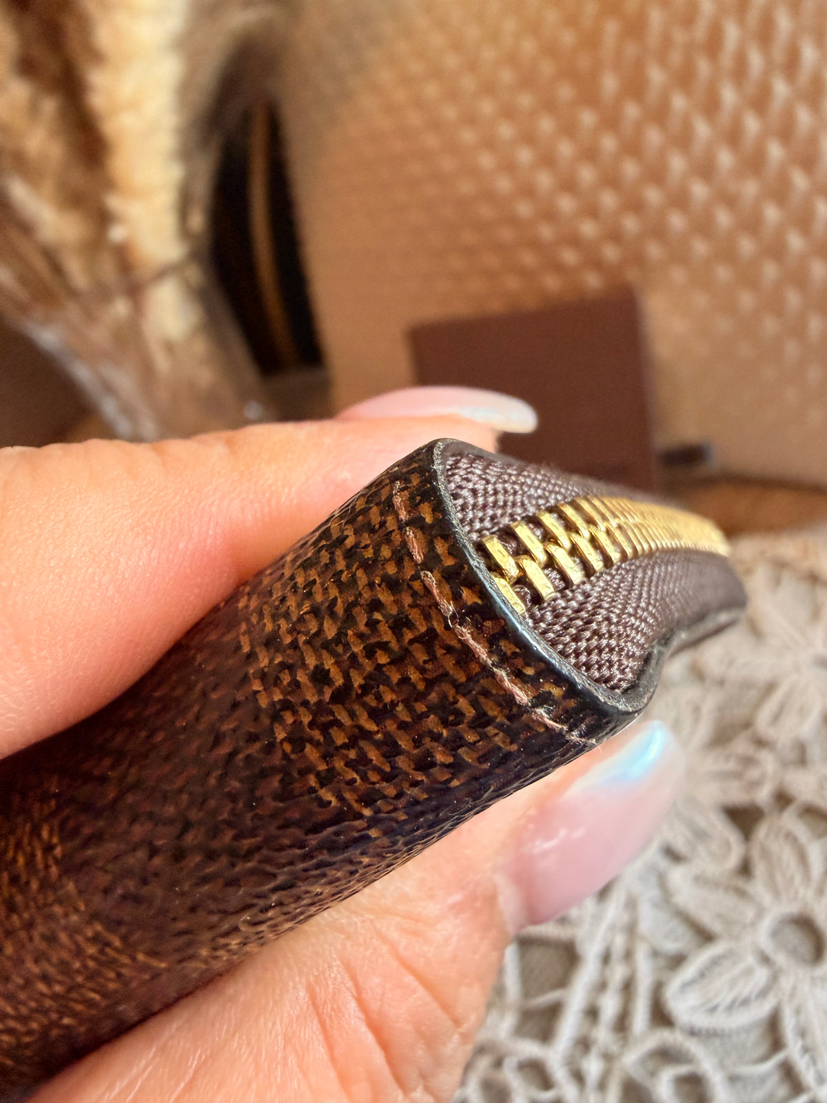 Louis Vuitton Zippy Coin Purse in Damier Ebene