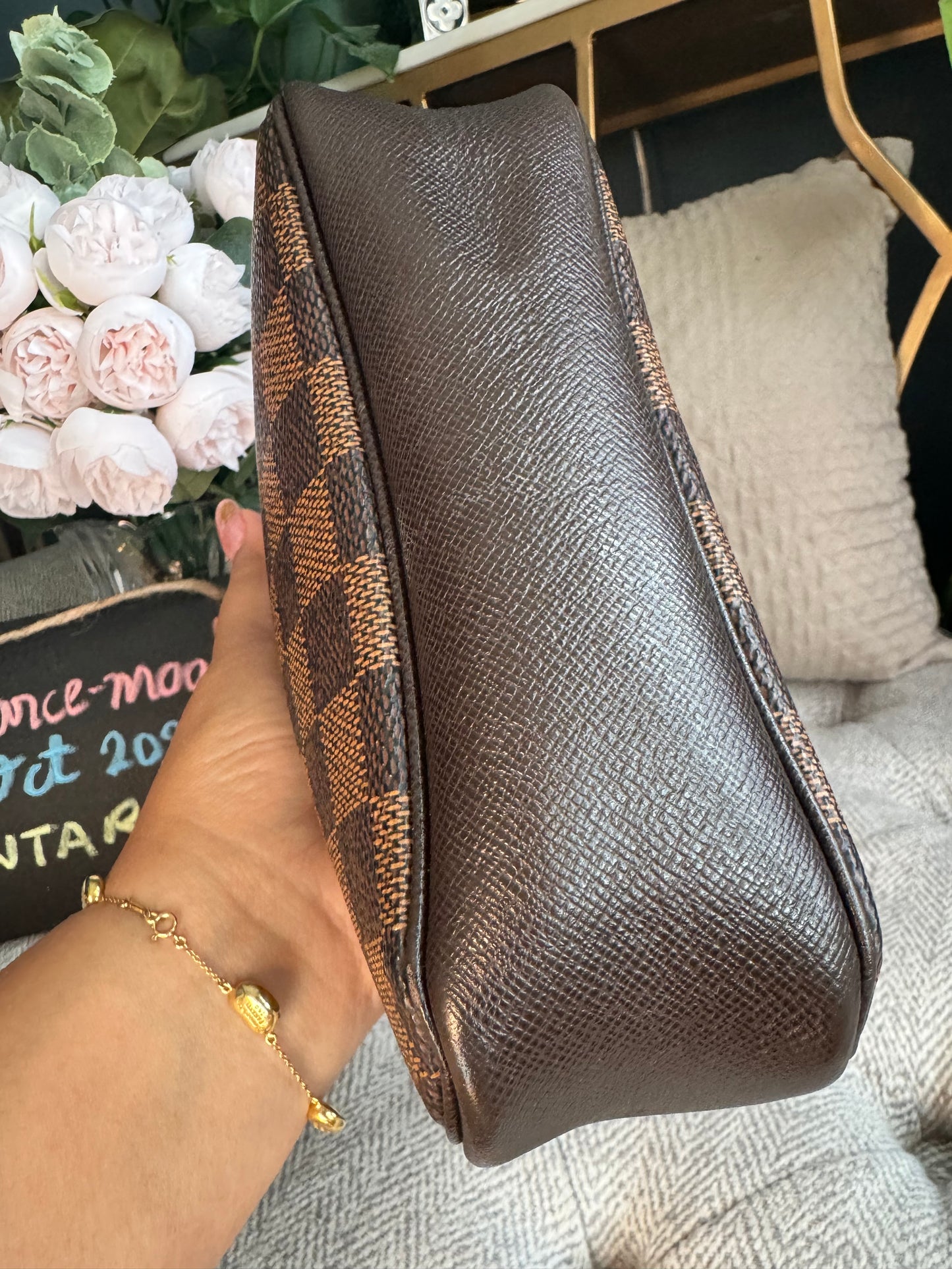 Louis Vuitton Trousse Pochette in Damier Ebene