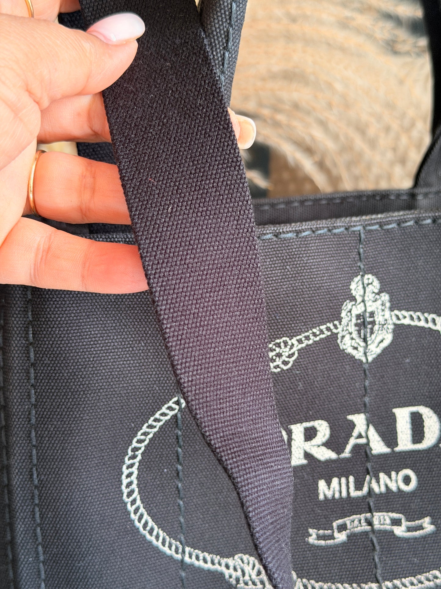 Prada Canapa Small Tote