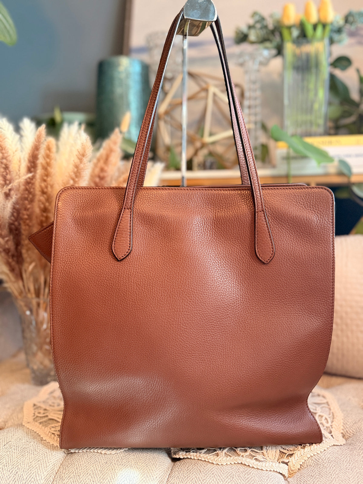 Gucci Leather Interlocking GG Tote