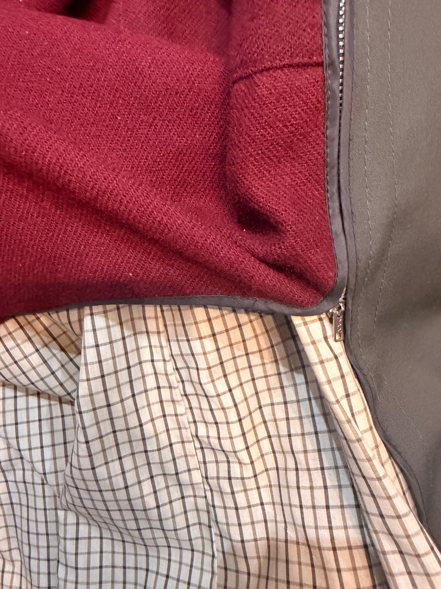 London Fog Vintage Trench Coat 44R w/ Zip-Out Wool Liner – Classic Olive Green