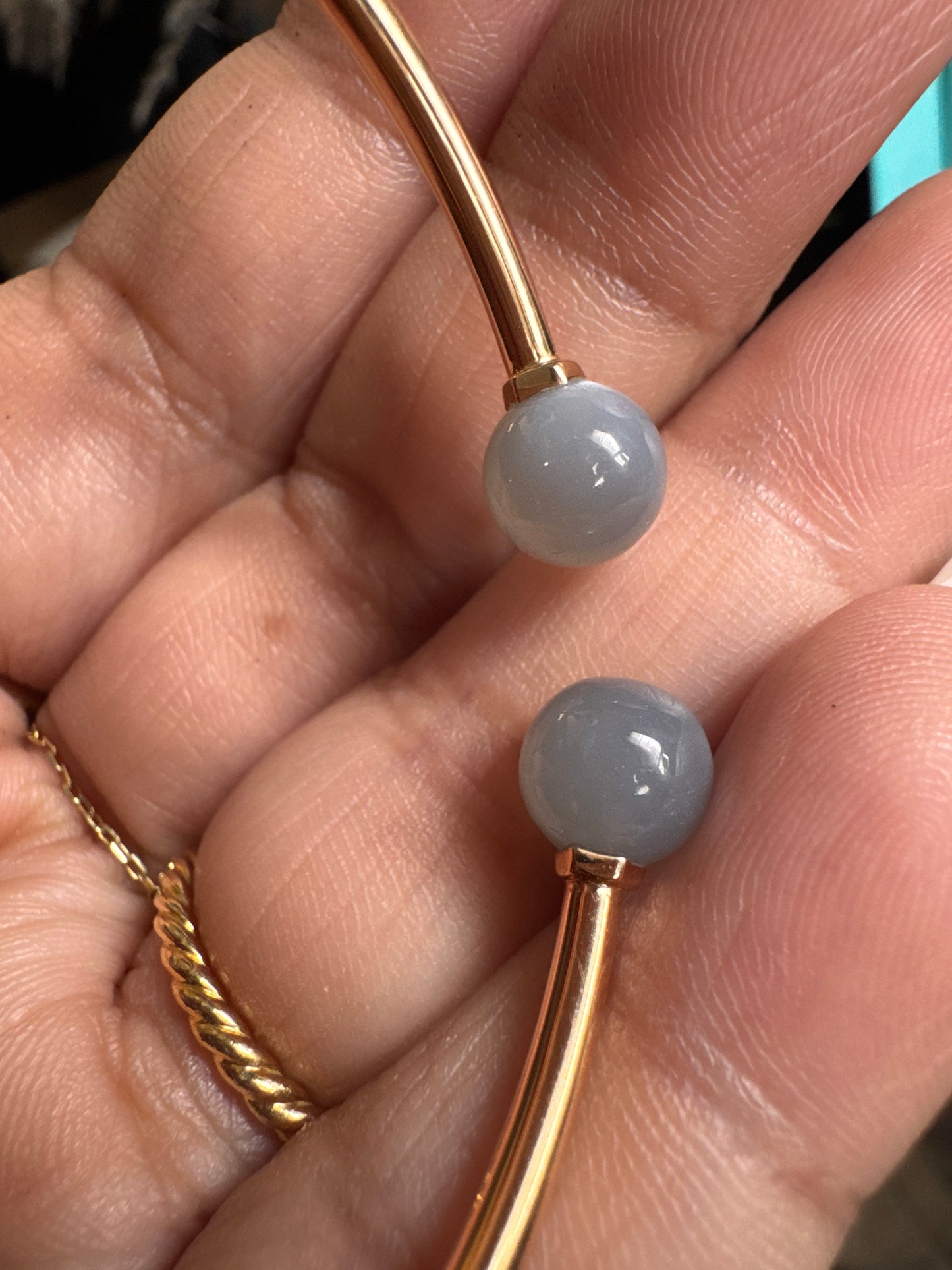 Tiffany & Co Retired & HTF Moonstone 18k RG Bangle