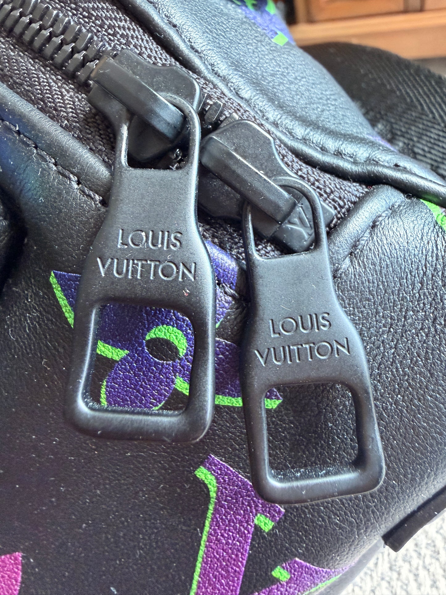 Louis Vuitton Calfskin Monogram Spotlight Comet Bumbag Black Borealis