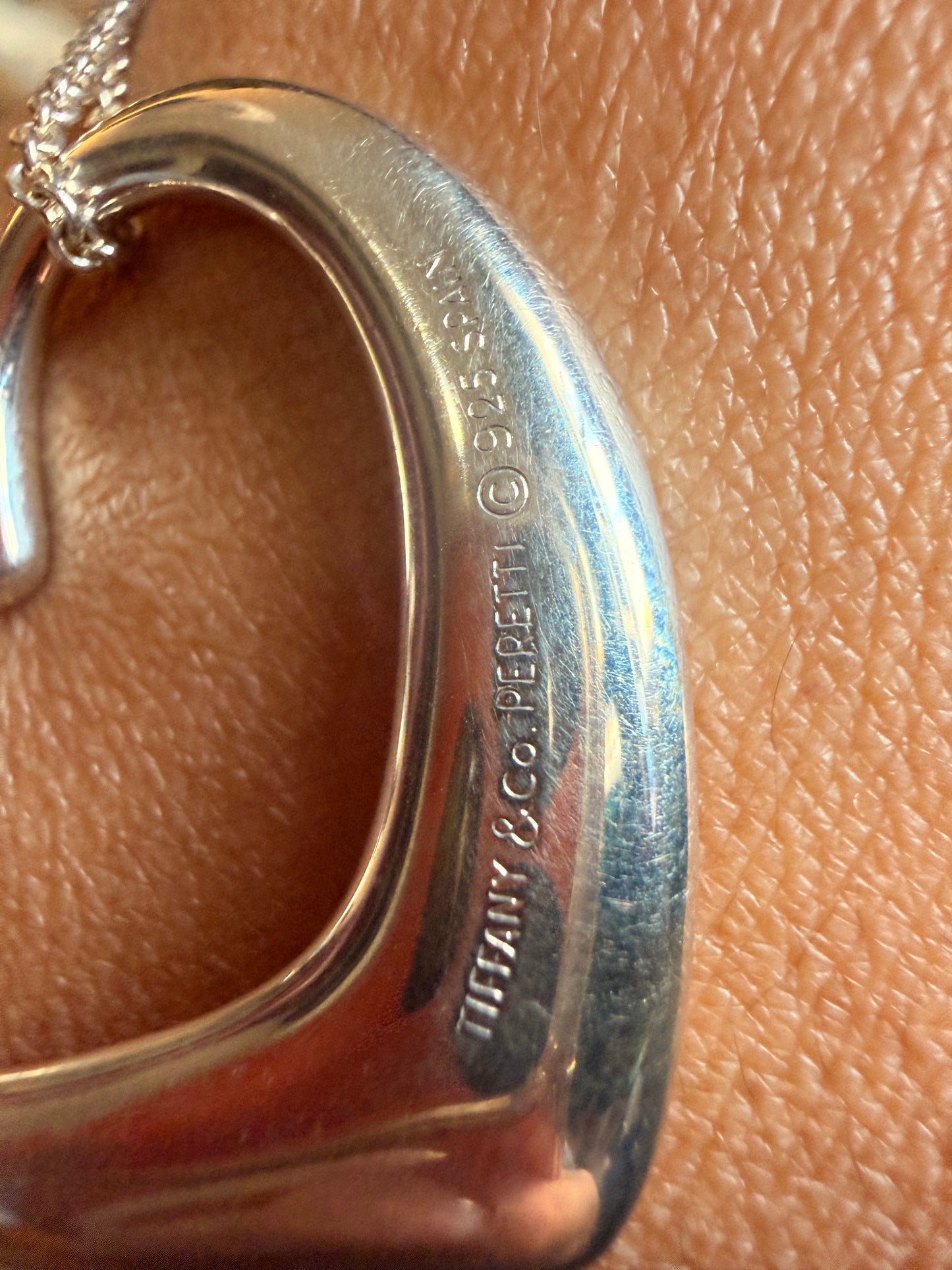 Tiffany & Co. 36mm Extra Large Open Heart Necklace