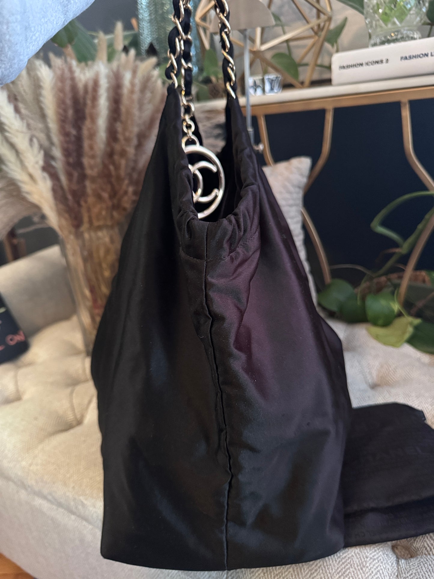 Chanel Coco Cabas Satin Tote