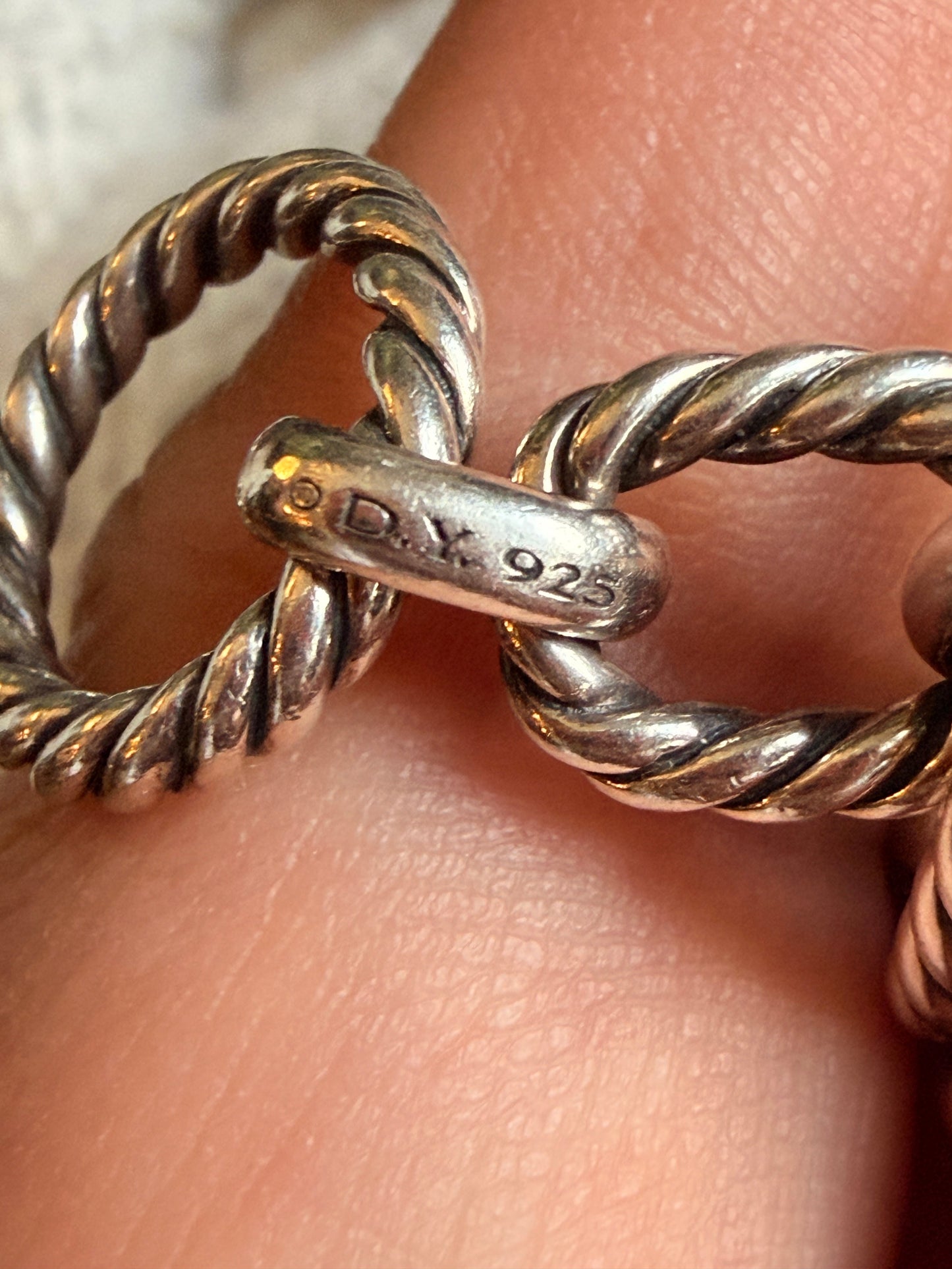 David Yurman Cushion Chain Toggle bracelet with Sapphires