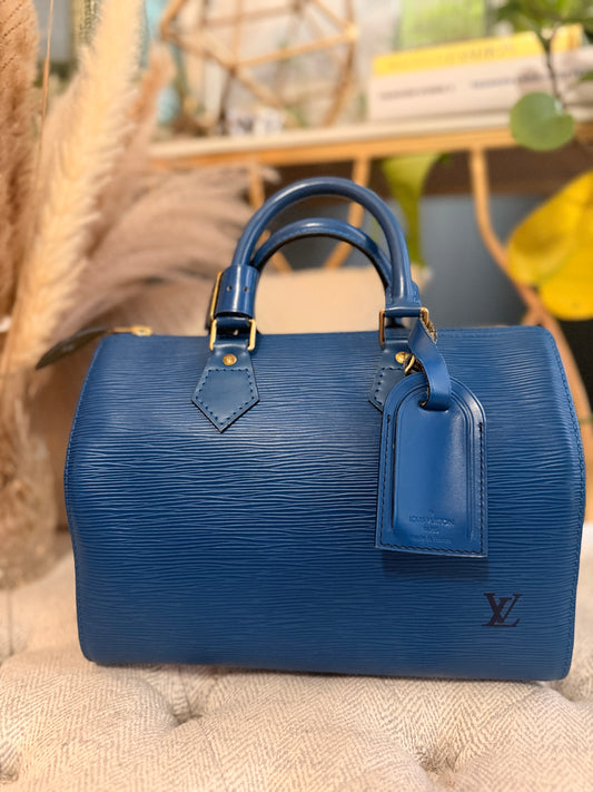 Louis Vuitton Vintage Speedy 25 in Epi Toledo Blue