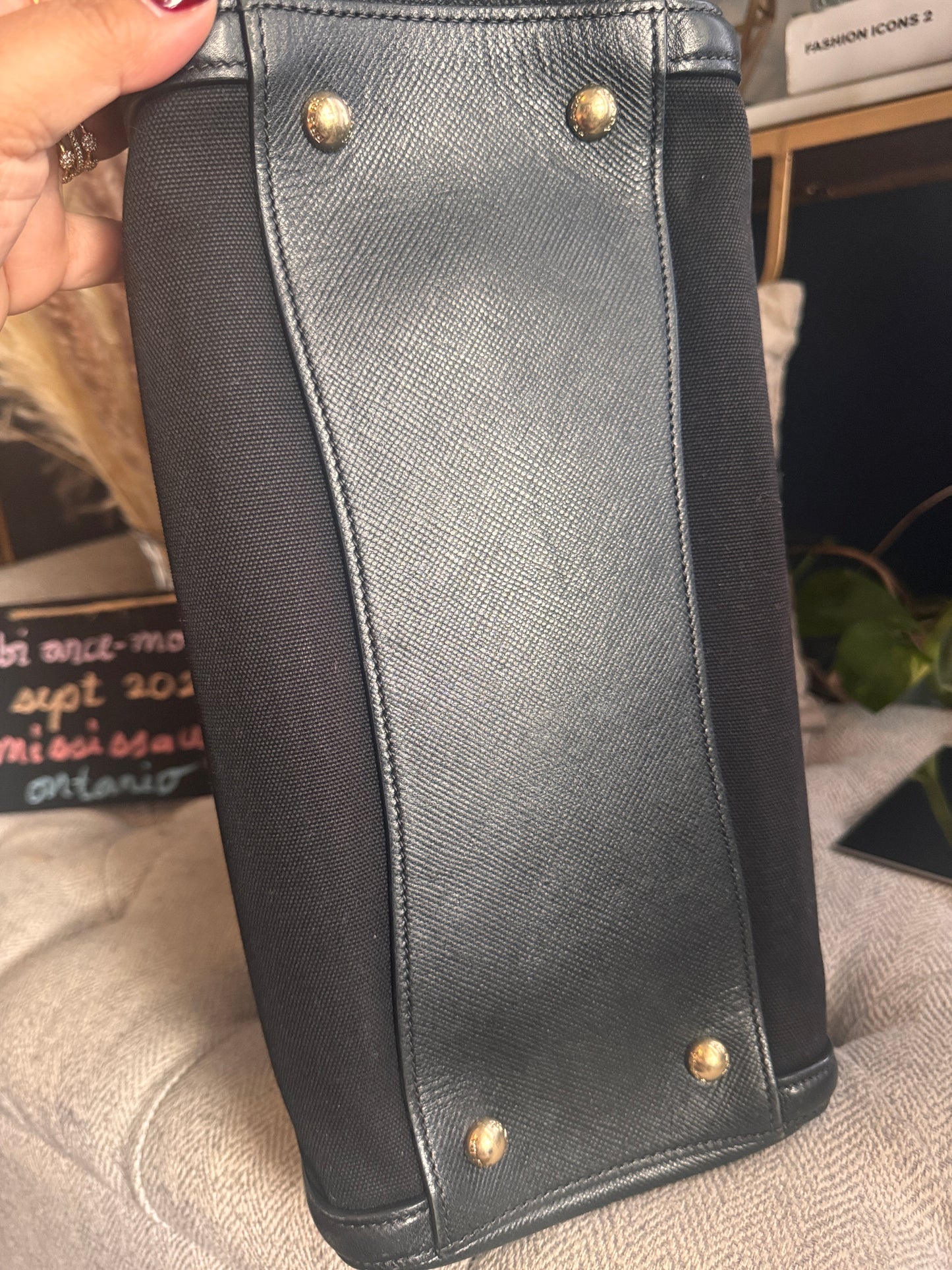 Prada Corda Canapa and Saffiano Tote