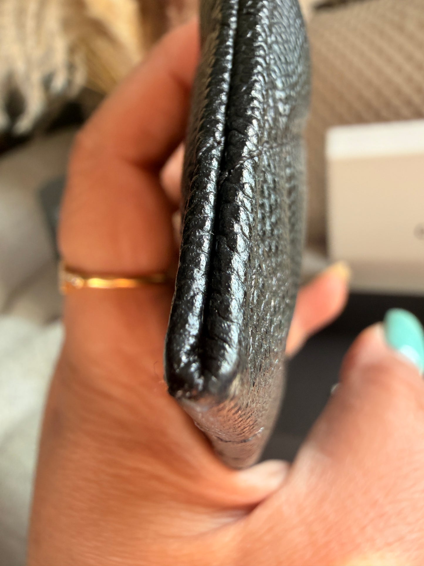 NEW 23S CHANEL Caviar Crystals Card Holder Black BIG Gold CC STRASS Wallet