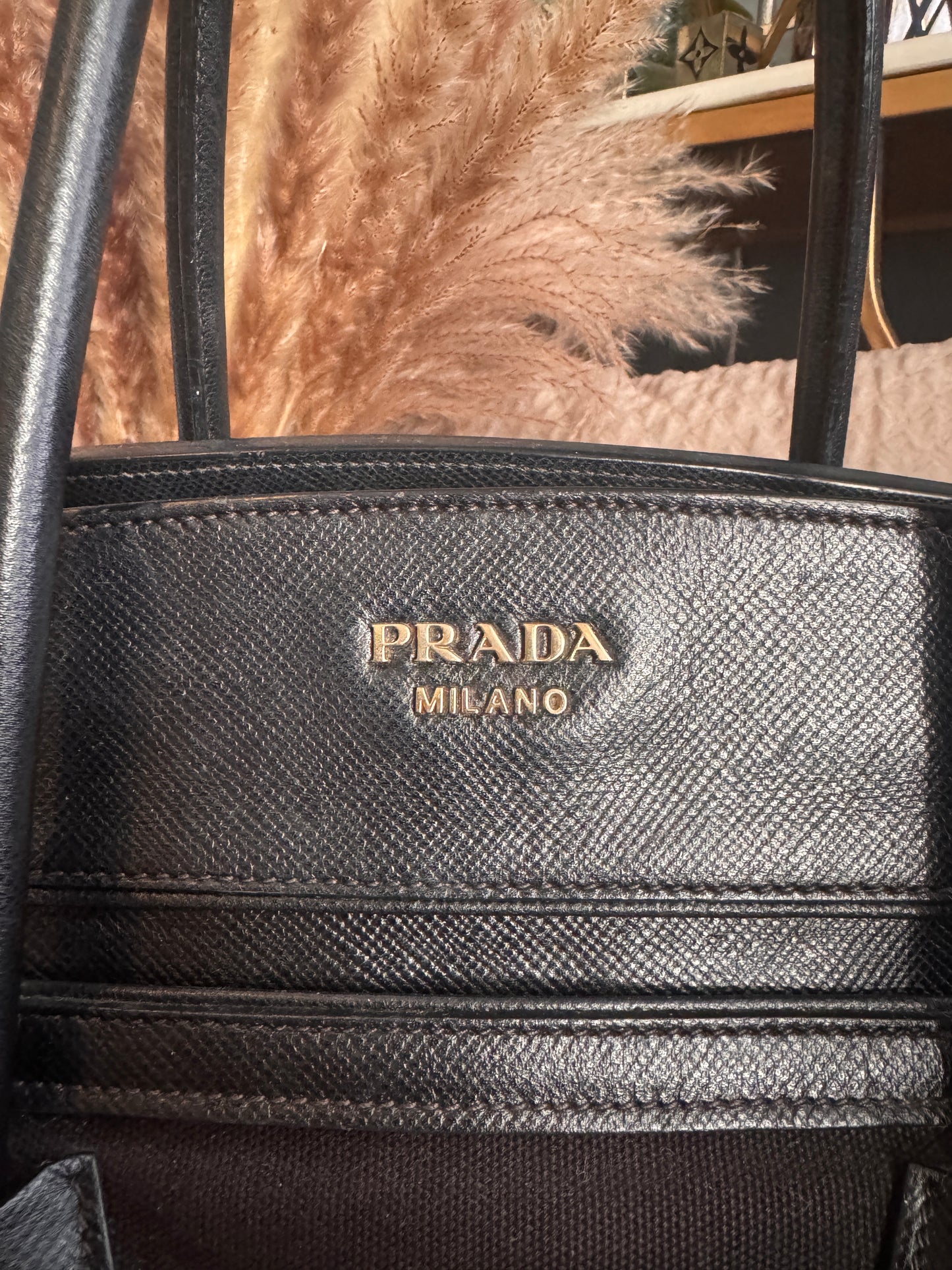 Prada Corda Canapa and Saffiano Tote