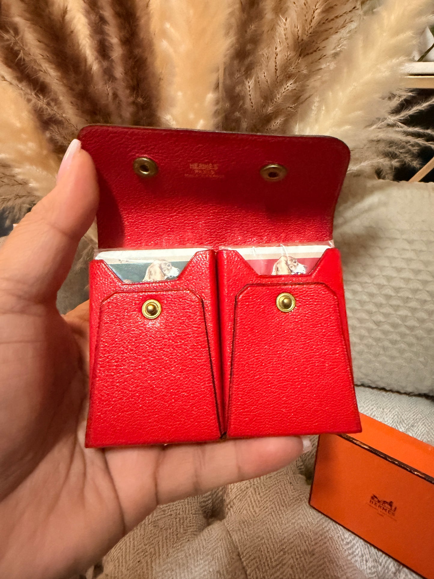 Hermès Vintage Mini Playing cards with Leather Case