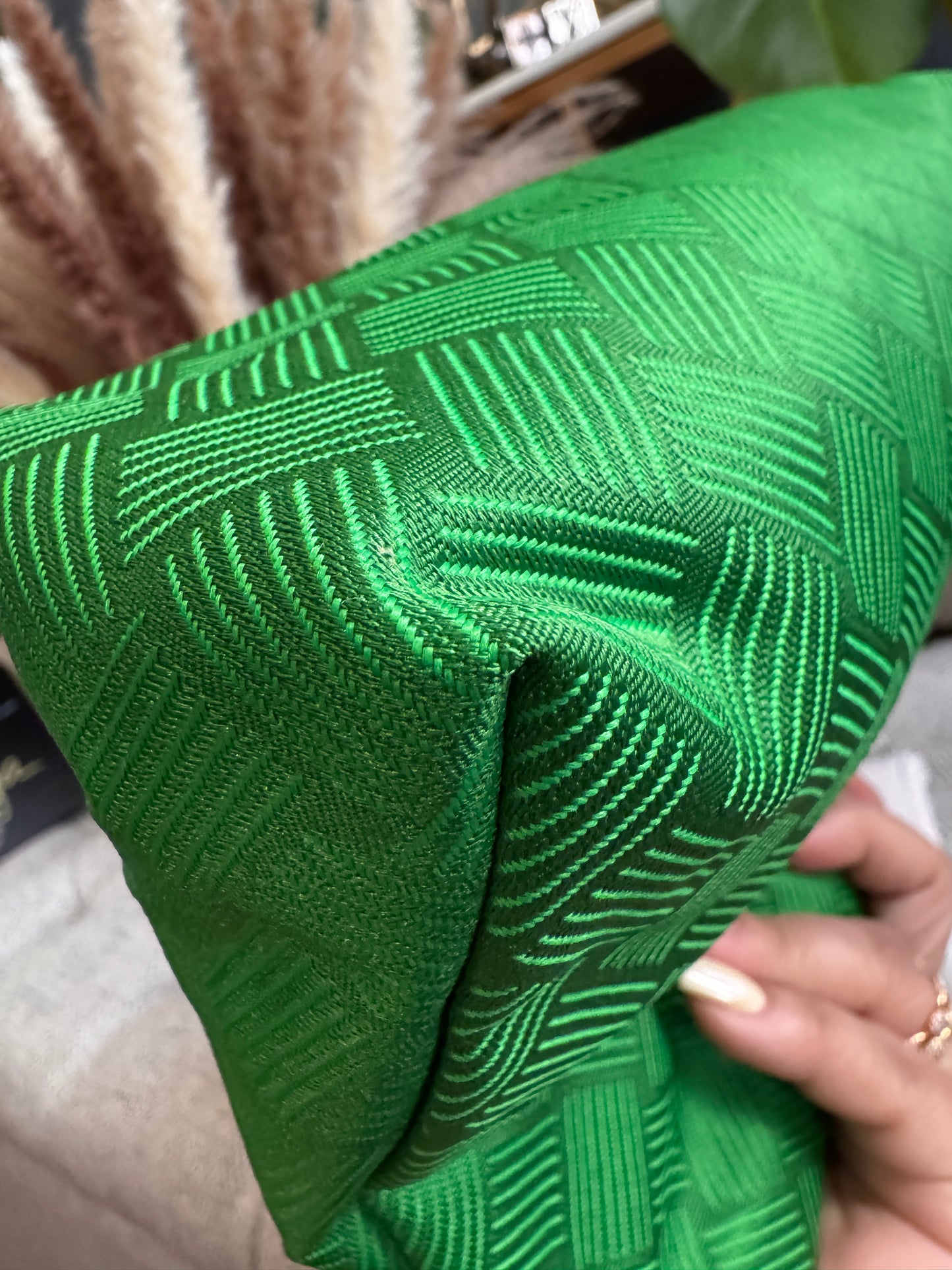 Bottega Veneta Intrecciato Jaquard Twill Pouch