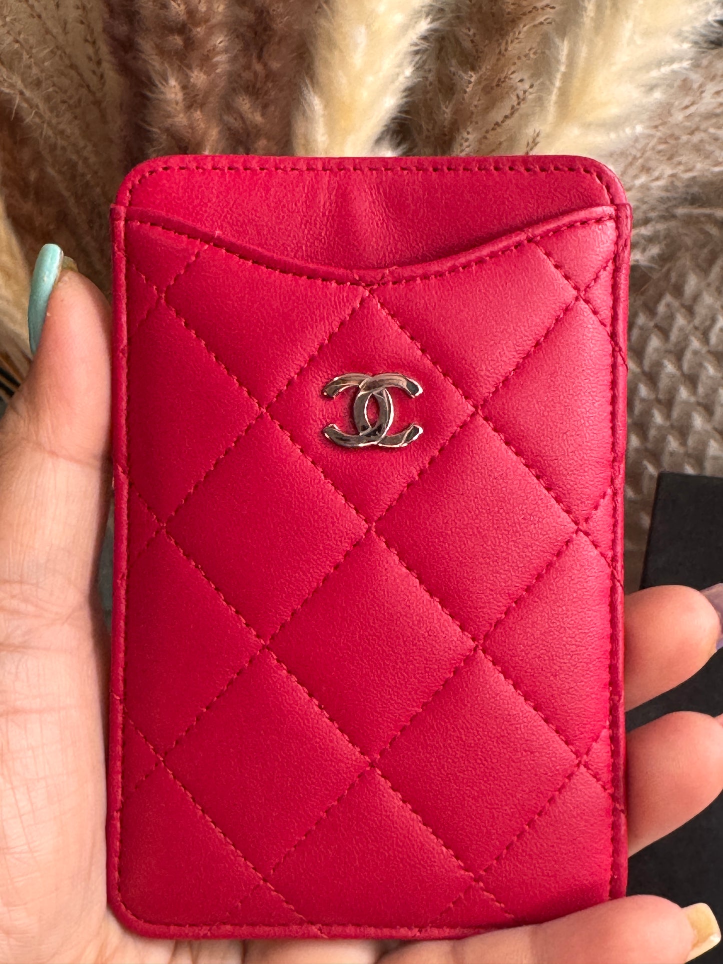 Chanel Cardholder with Silver Hardware