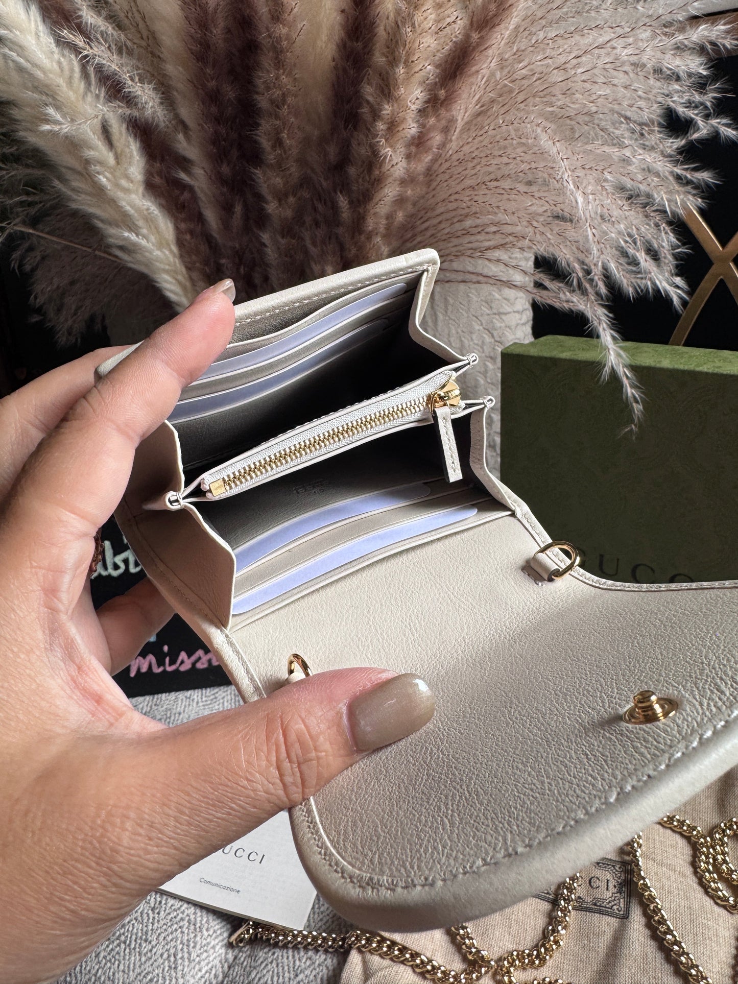 Gucci Blondie Compact Wallet on Chain-Brand NEW in Box