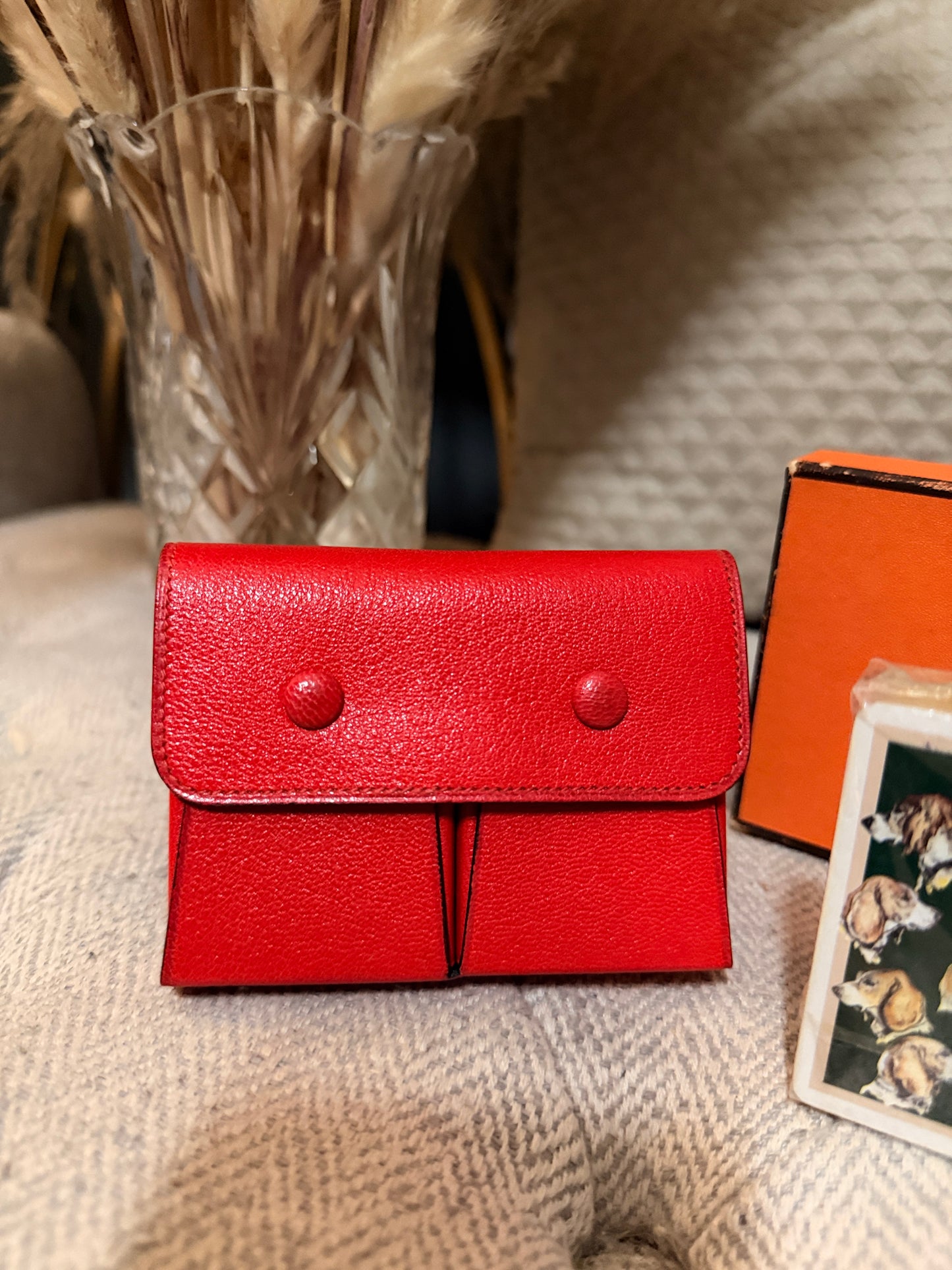 Hermès Vintage Mini Playing cards with Leather Case
