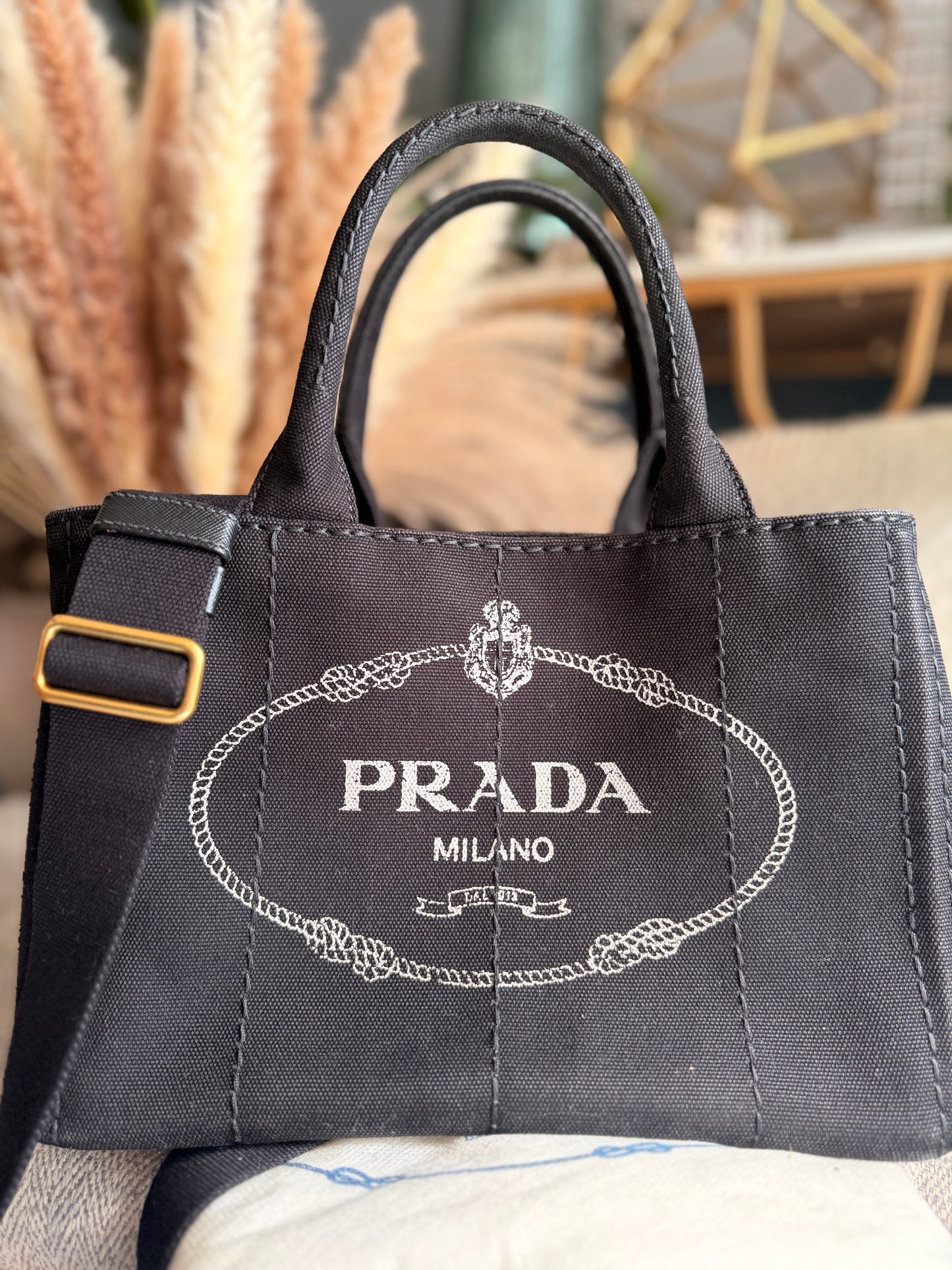 Prada Canapa Small Tote