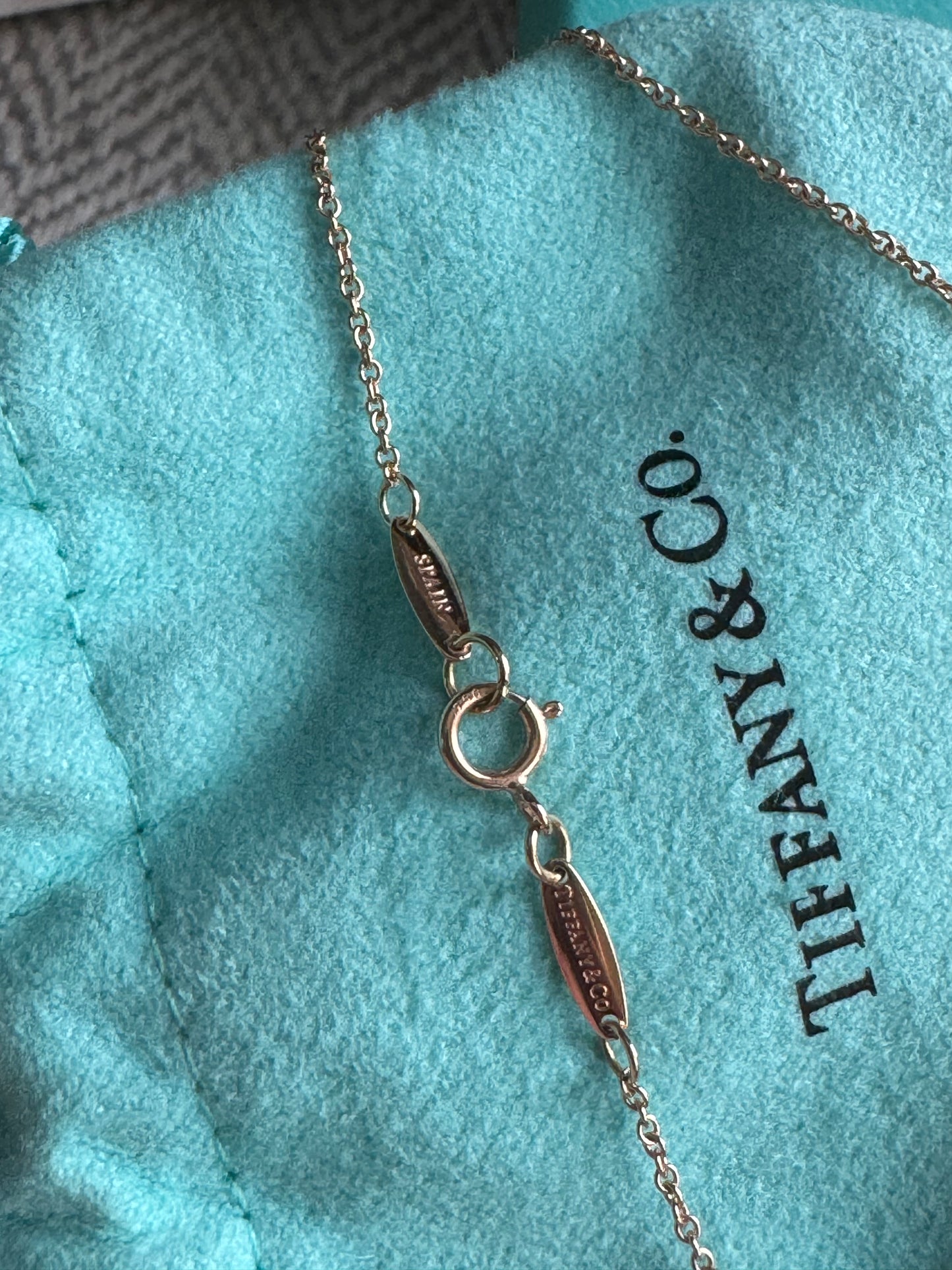 Tiffany&Co Rose Gold Diamond By the Yard Necklace