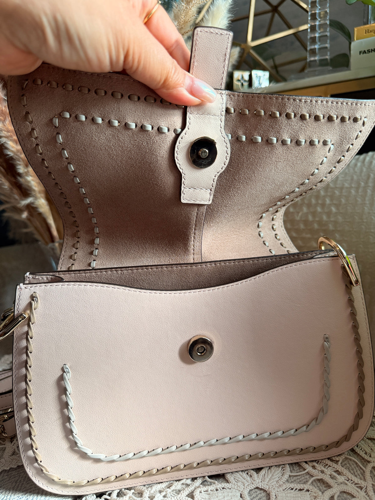 FURLA Blush Pink Leather Shoulder bag/Crossbody
