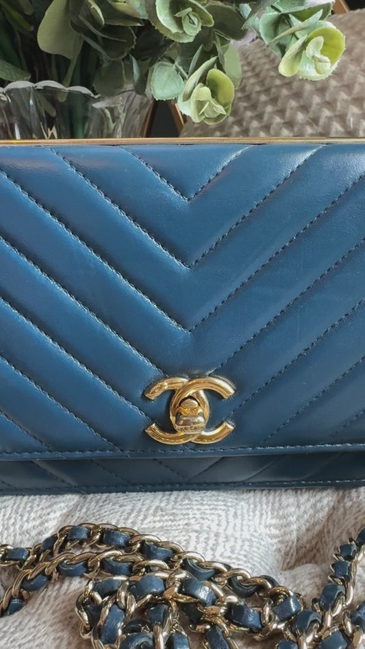 Chanel Trendy WOC in Blue with GHW