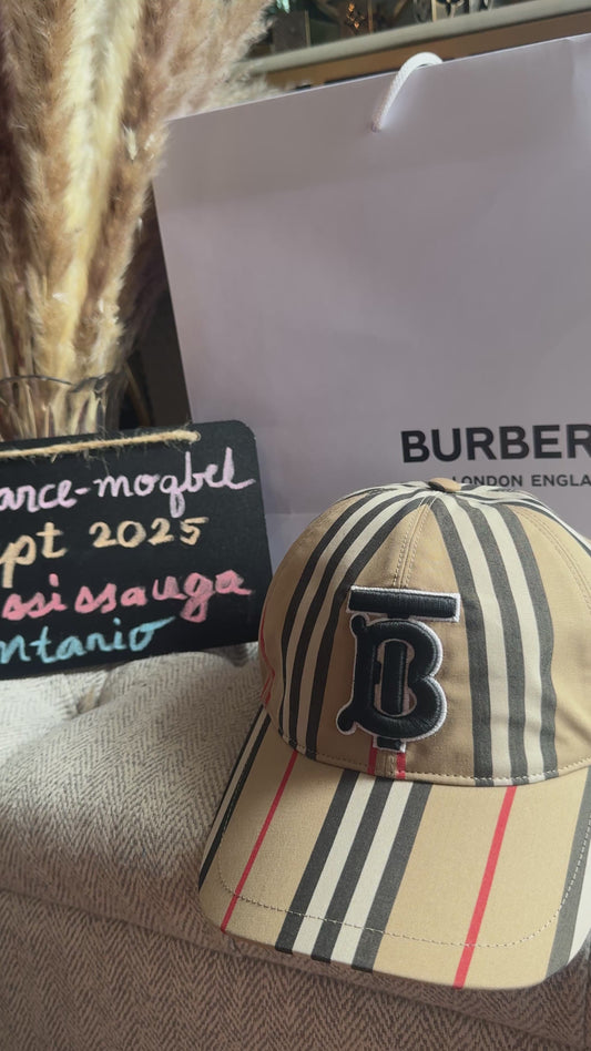 Burberry Vintage Check Cotton Monogram Motif Baseball Cap